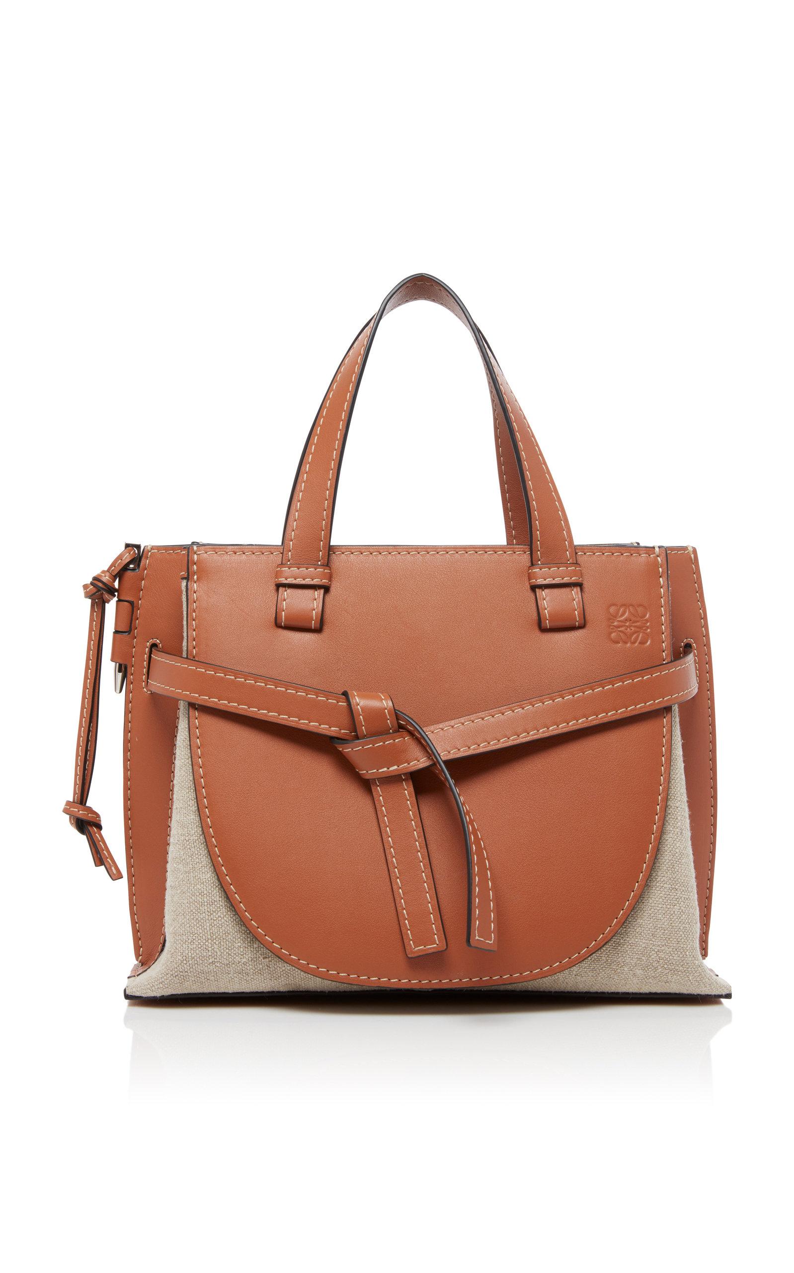 Loewe Gate Small Leather Tophandle Tote Bag in Brown Lyst Canada