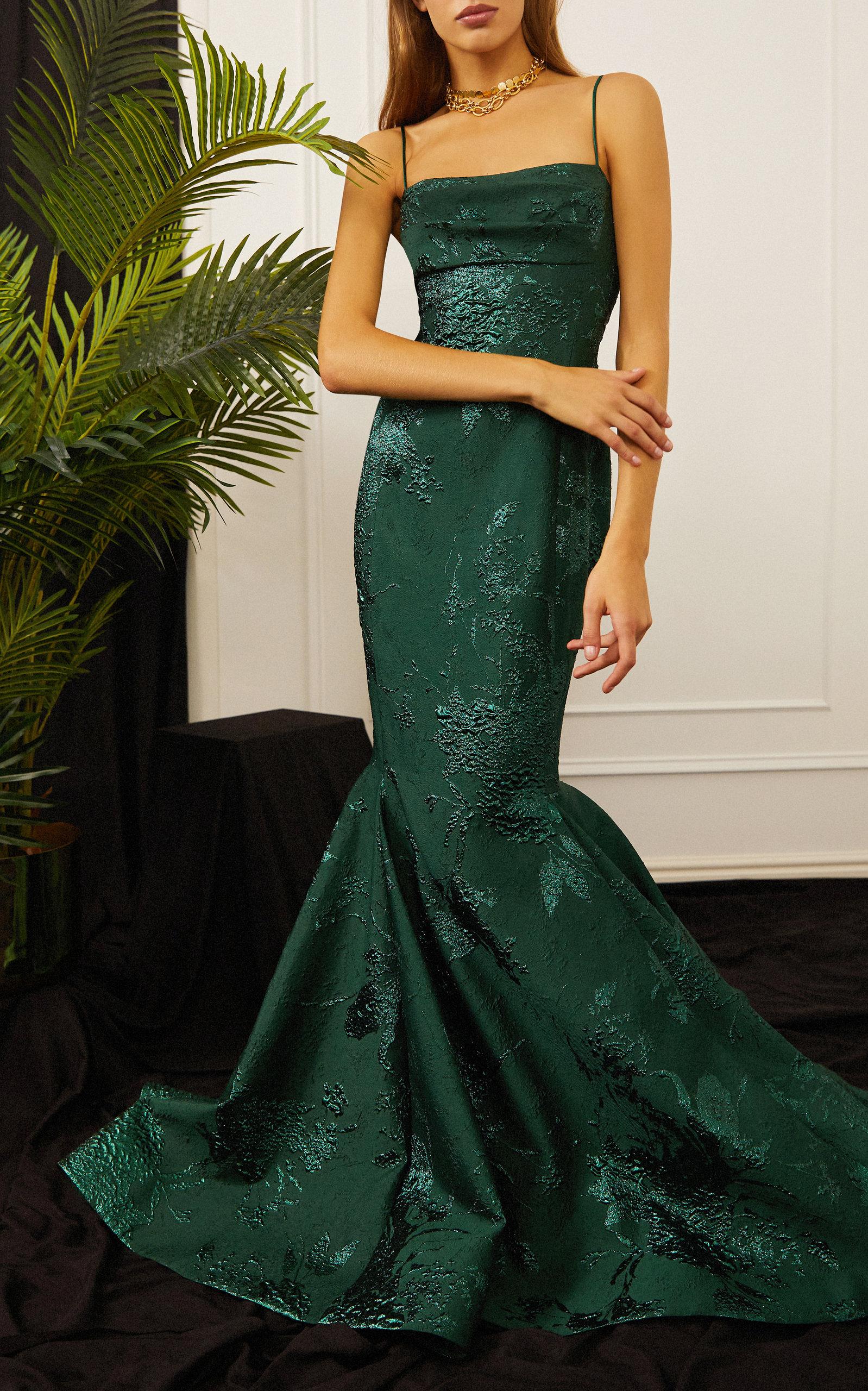 Jacquard dress 2025 with voluminous skirt