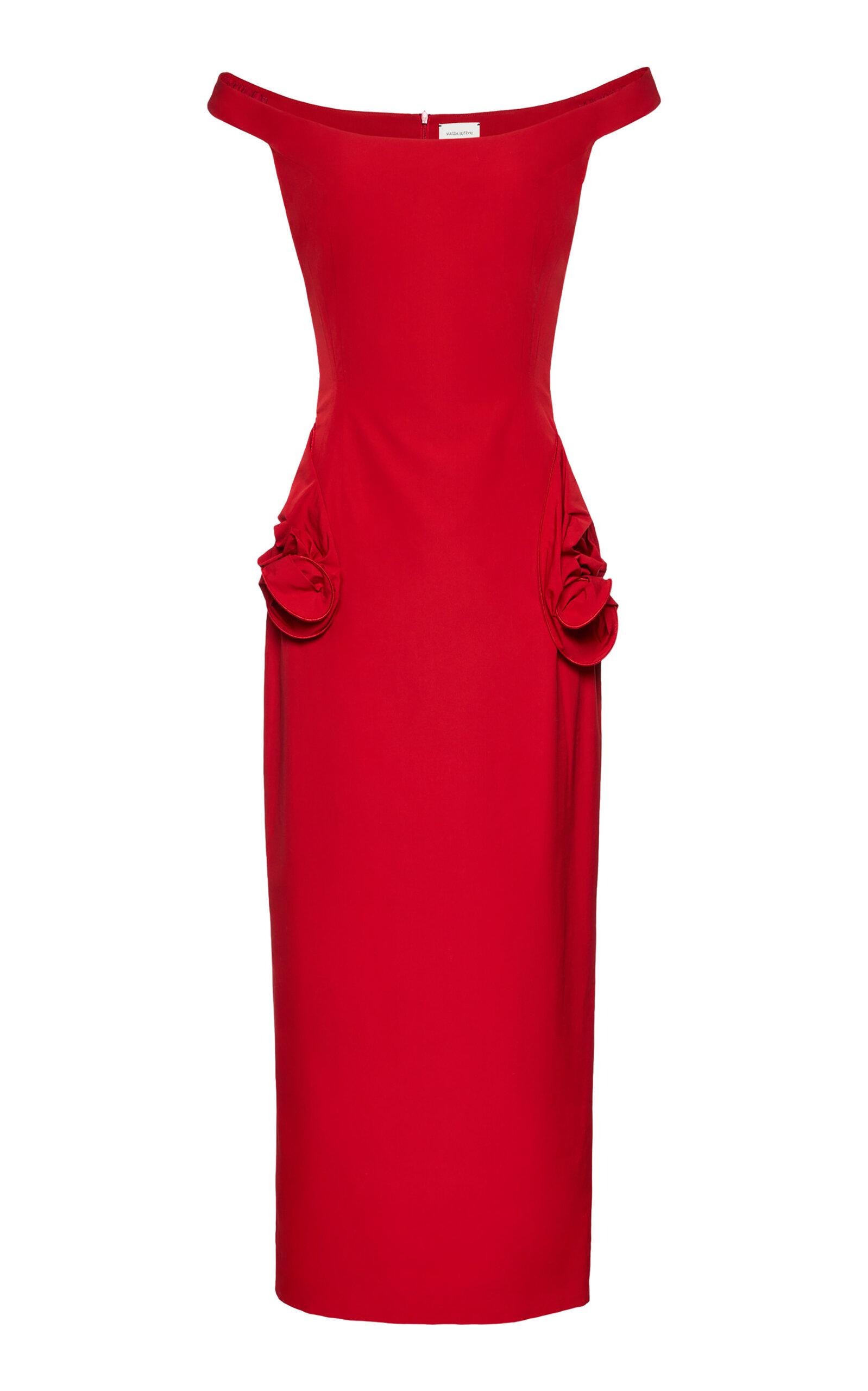 Magda Butrym Cutout Silk Maxi Dress in Red Lyst UK