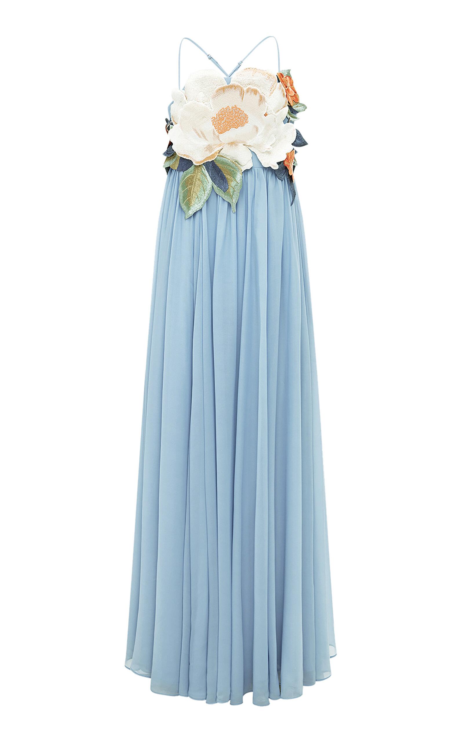 princess polly baby blue dress Suzhoufashion Strapless Royal Blue Wedding Guest Dress A Line Ruffled Long  Formal Dress With Slit – suzhoufashion main image 1