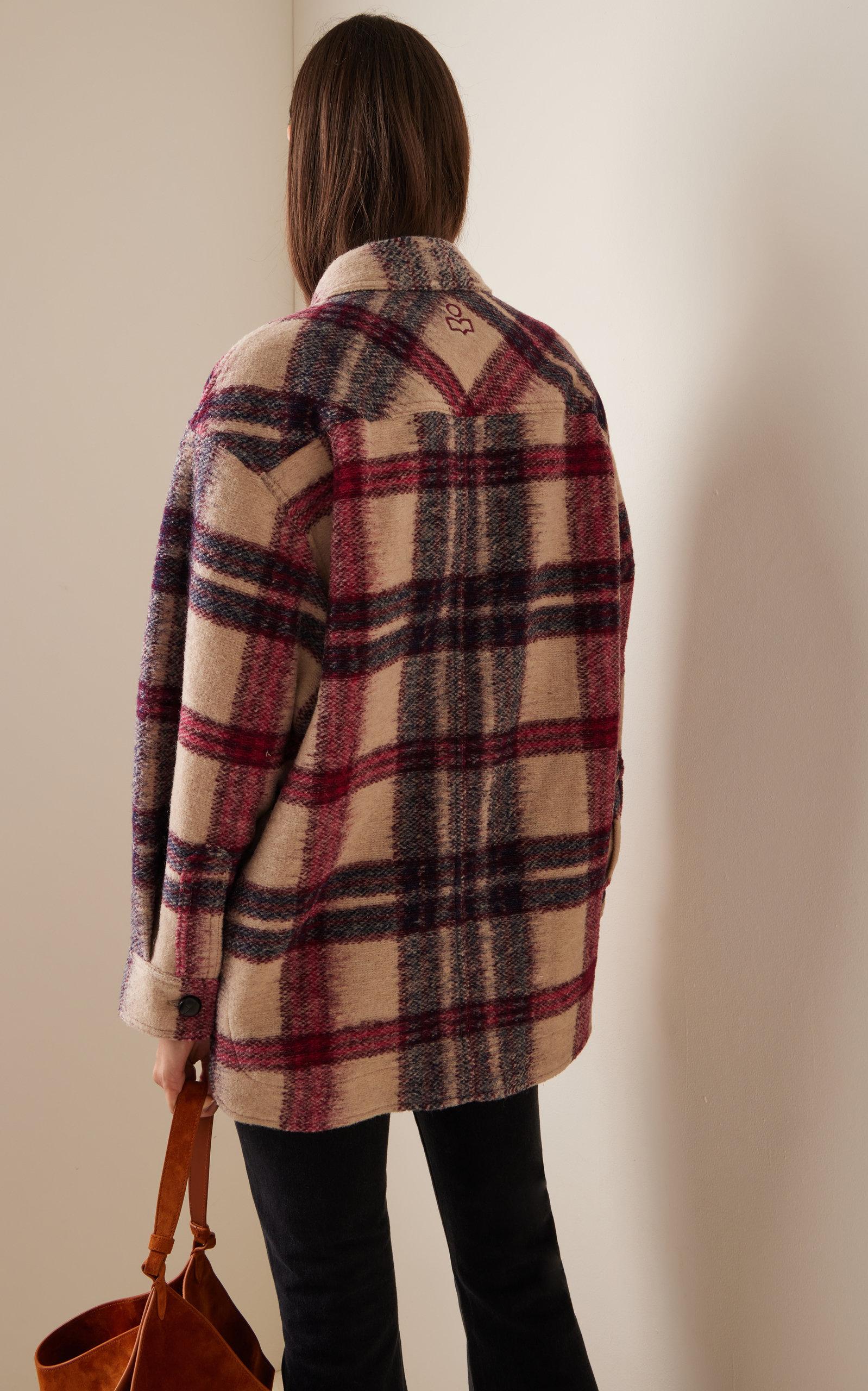 Étoile Isabel Marant Harveli Checked Wool-blend Shirt Jacket | Lyst