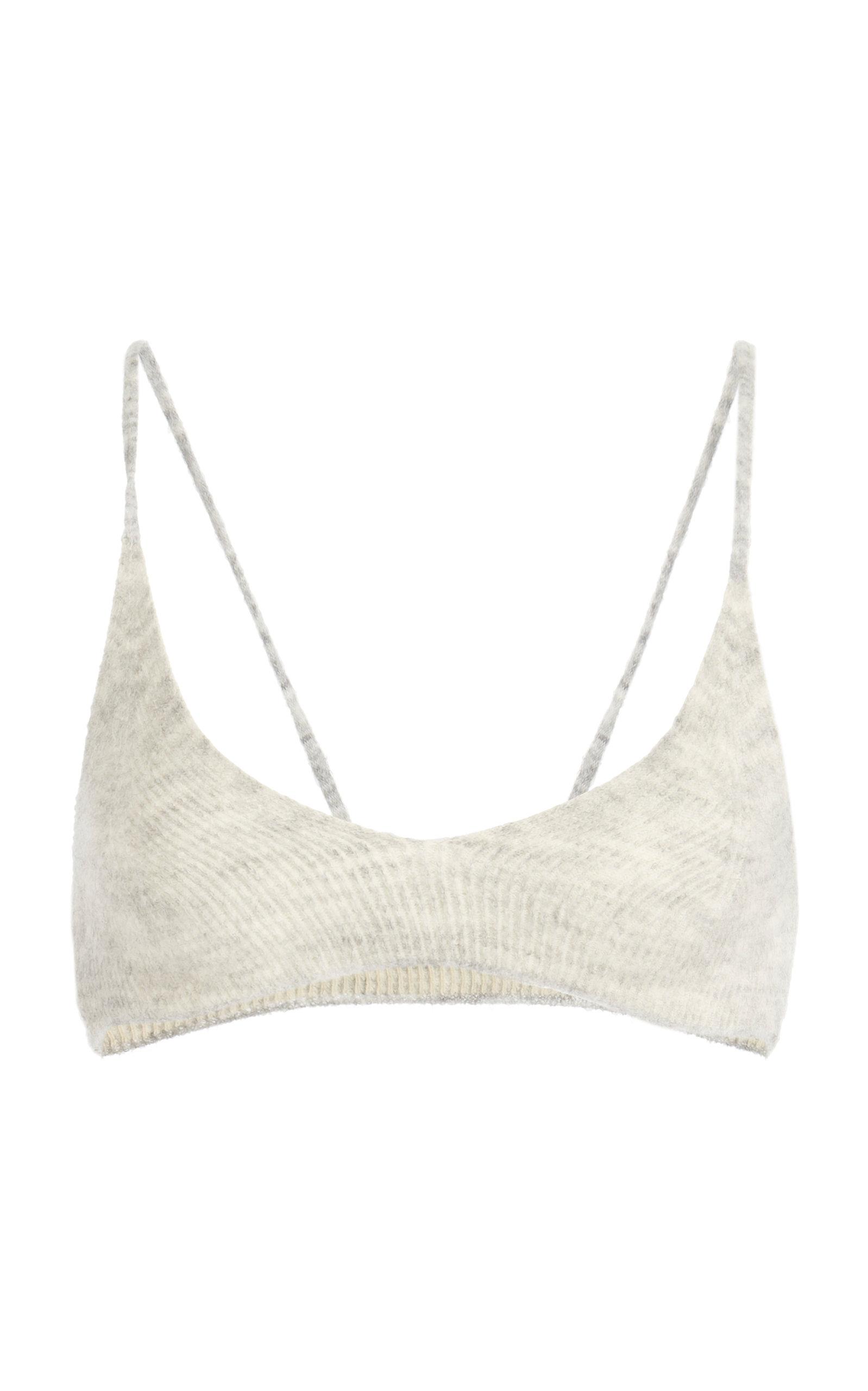 Jacquemus Synthetic Valensole Mohair-blend Bralette in Grey (Gray 