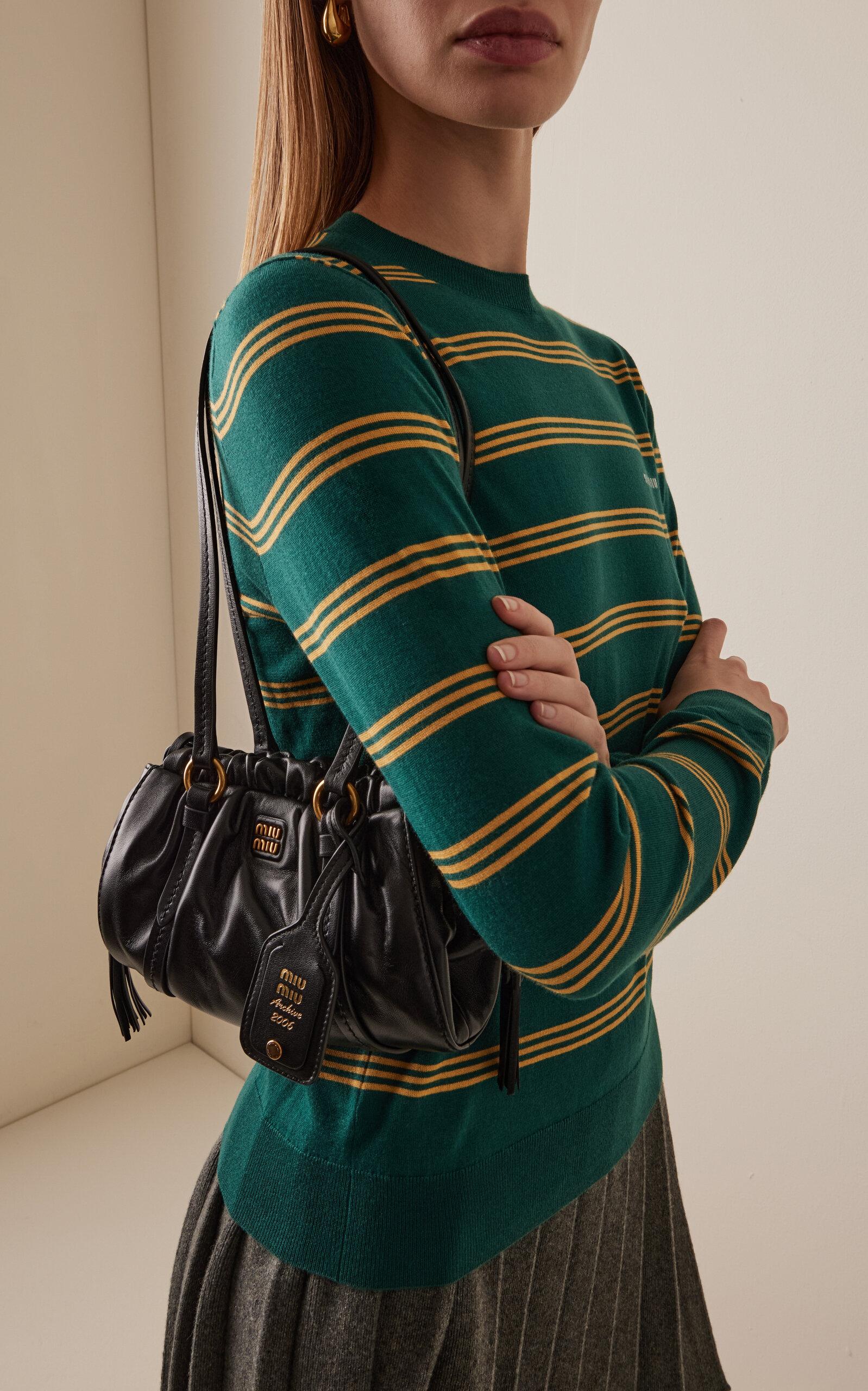 Miu Miu 2006 Mini Joie Leather Shoulder Bag in Black | Lyst