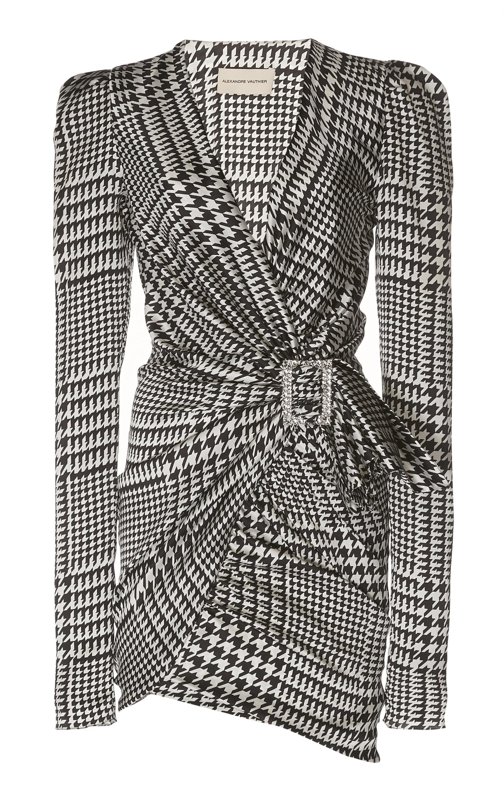 black and white silk dress