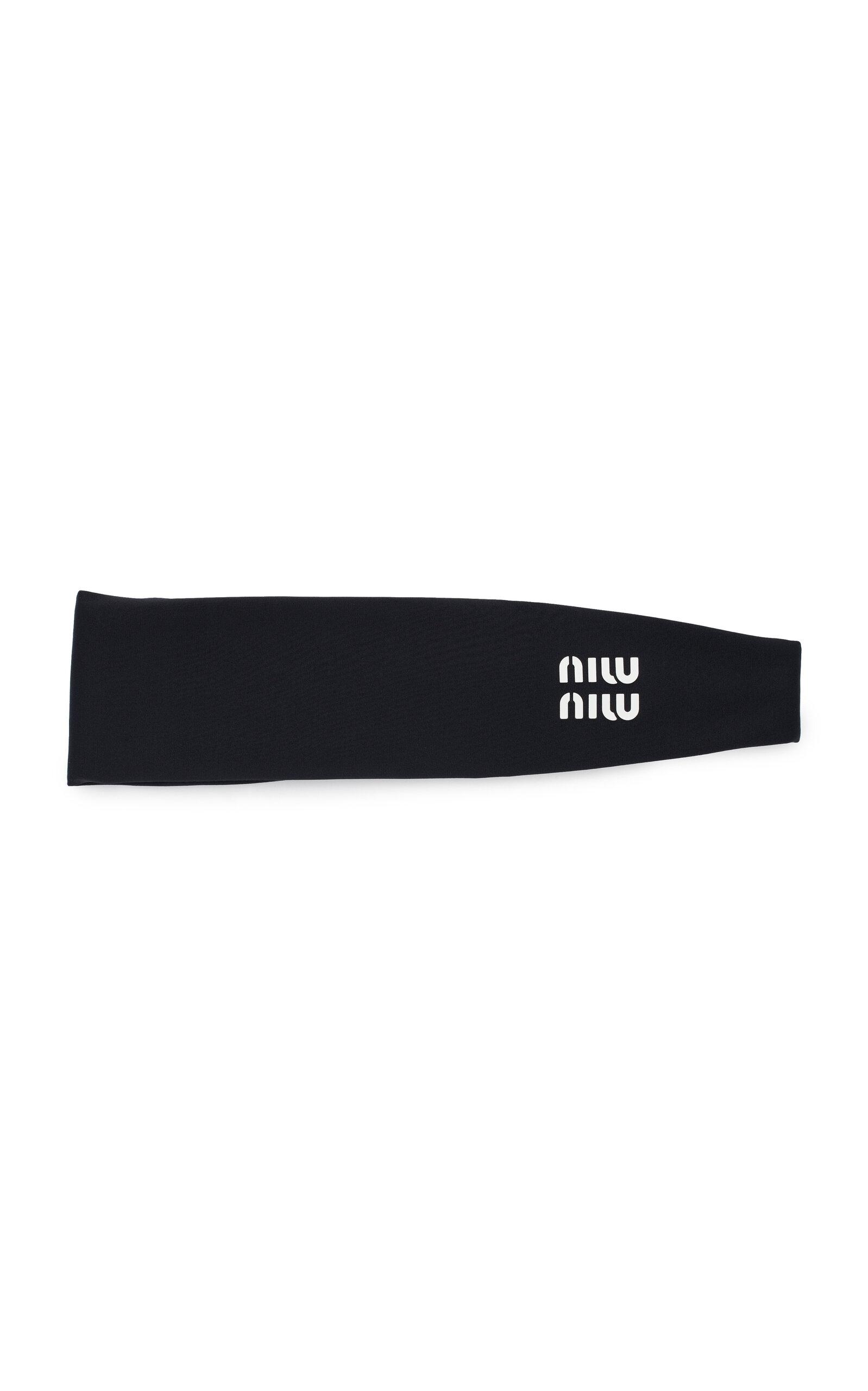 Miu Miu Jersey Headband in Black | Lyst