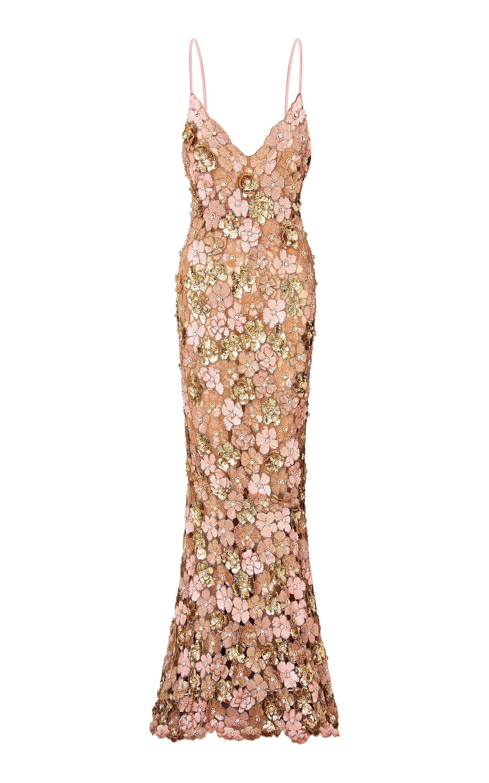 fitted lace wedding dress Love Shack Fancy Rialto Maxi Yellow – shortandsweethire