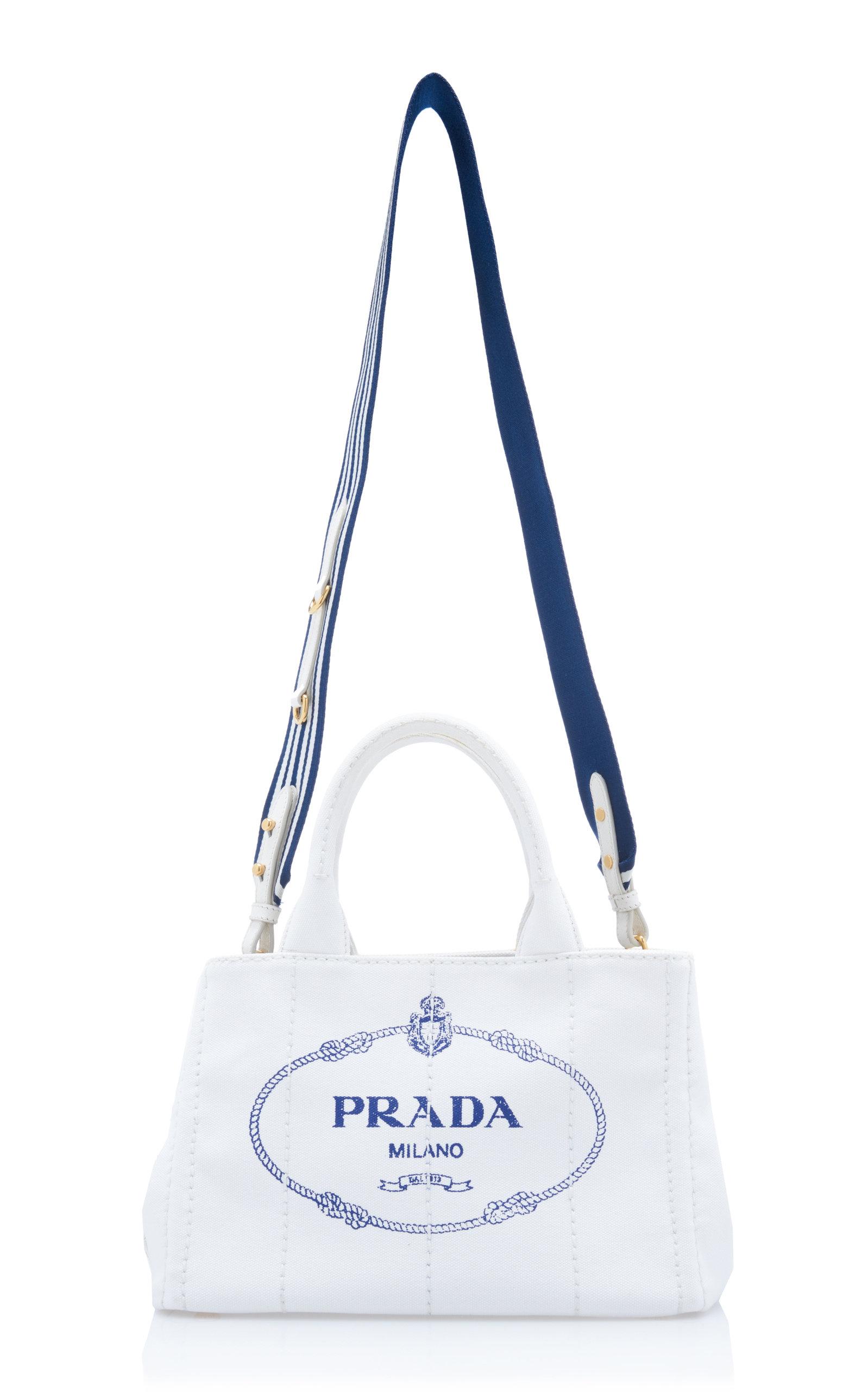 prada printed canvas tote