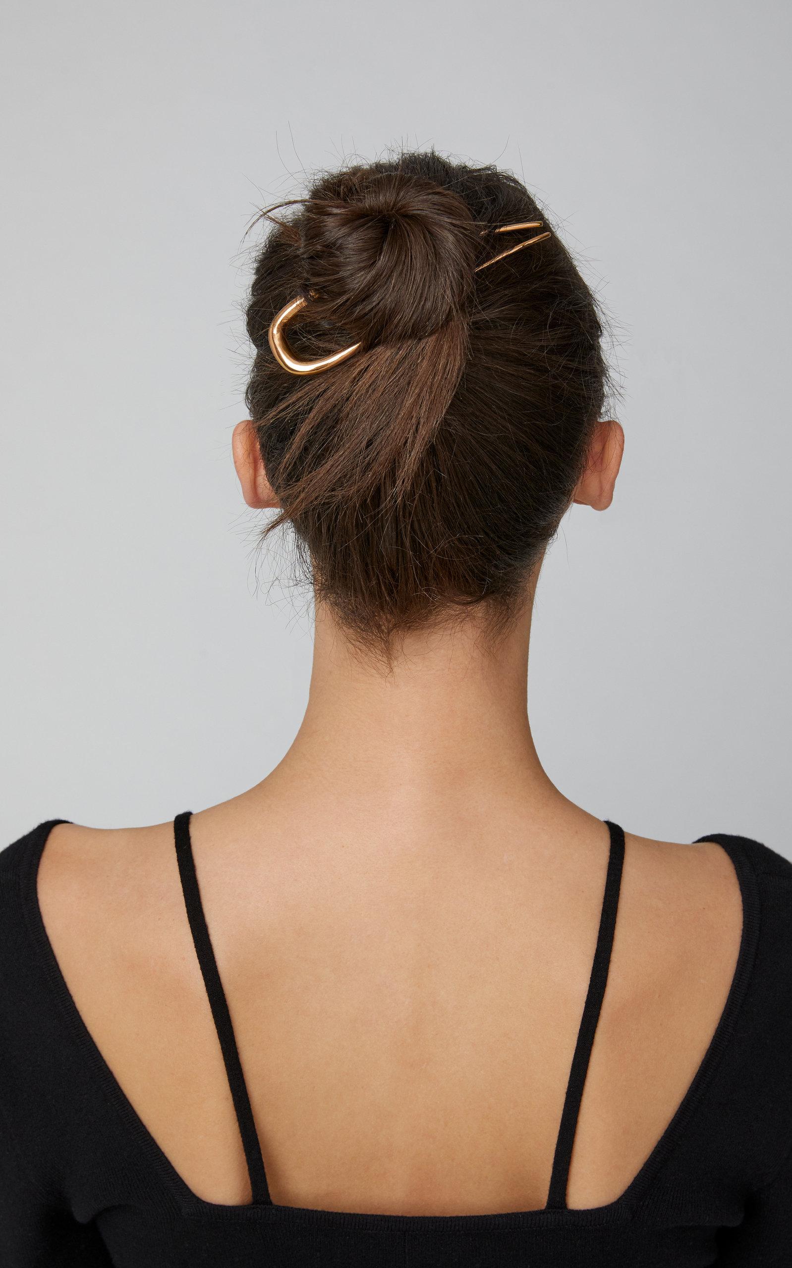 Deborah Pagani Large Sleek Hair Pin in Metallic | Lyst