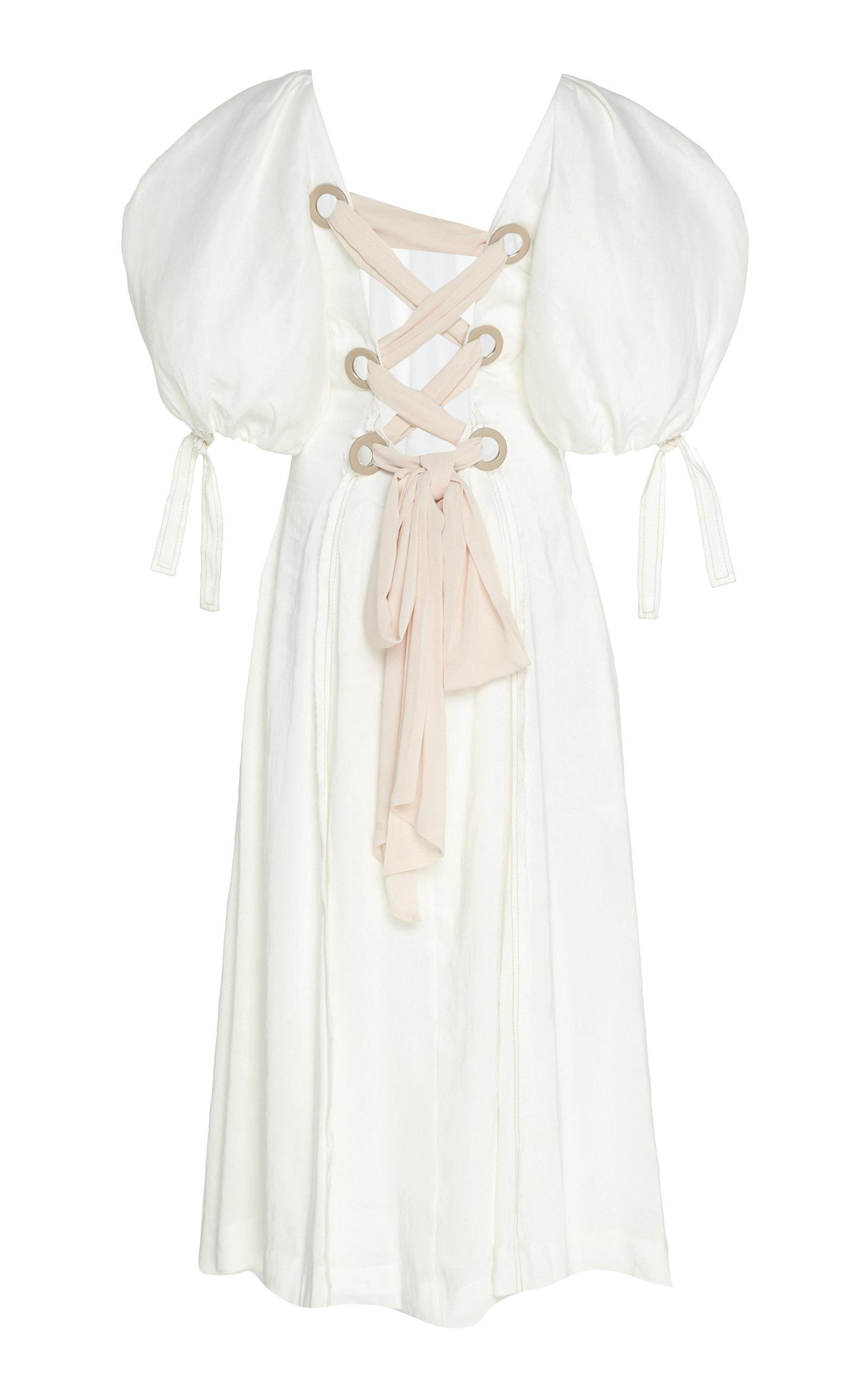overture laced ballet midi dress