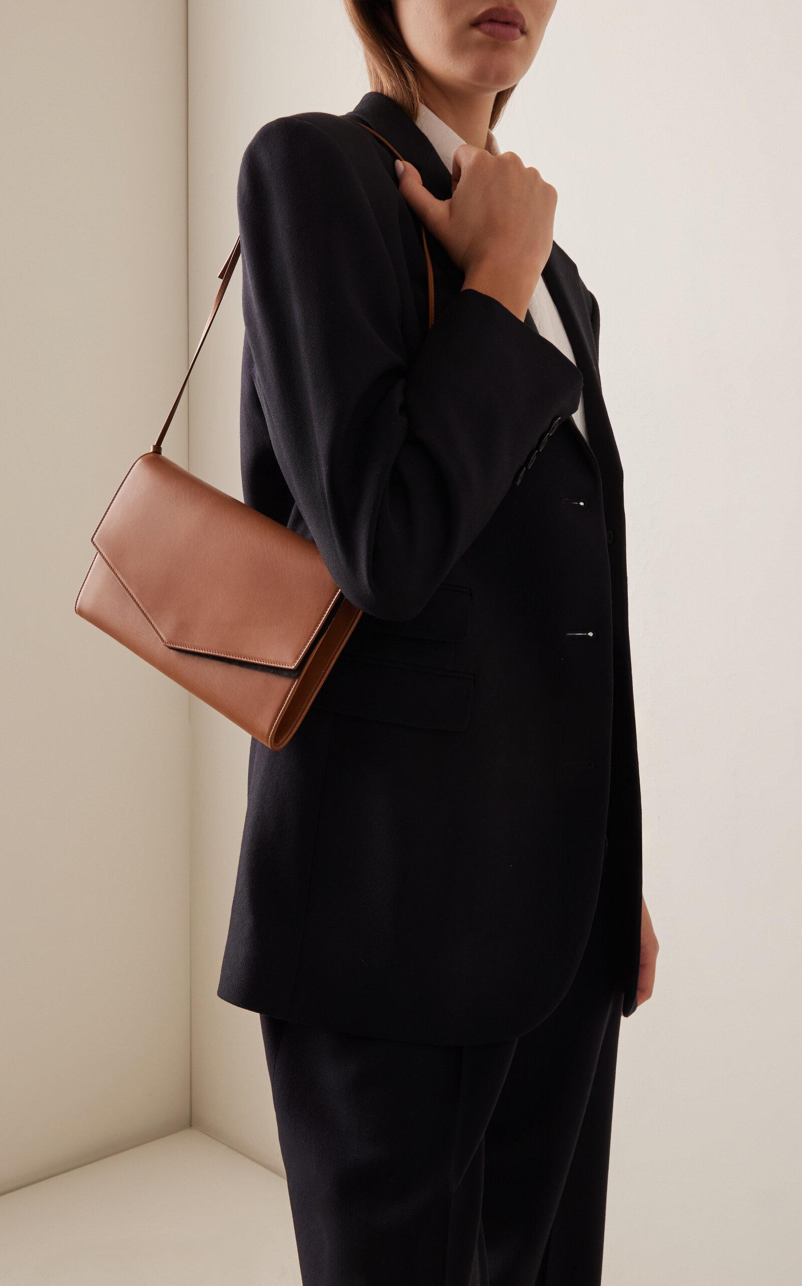 The Row Large Envelope Crossbody Bag In Napa Leather in