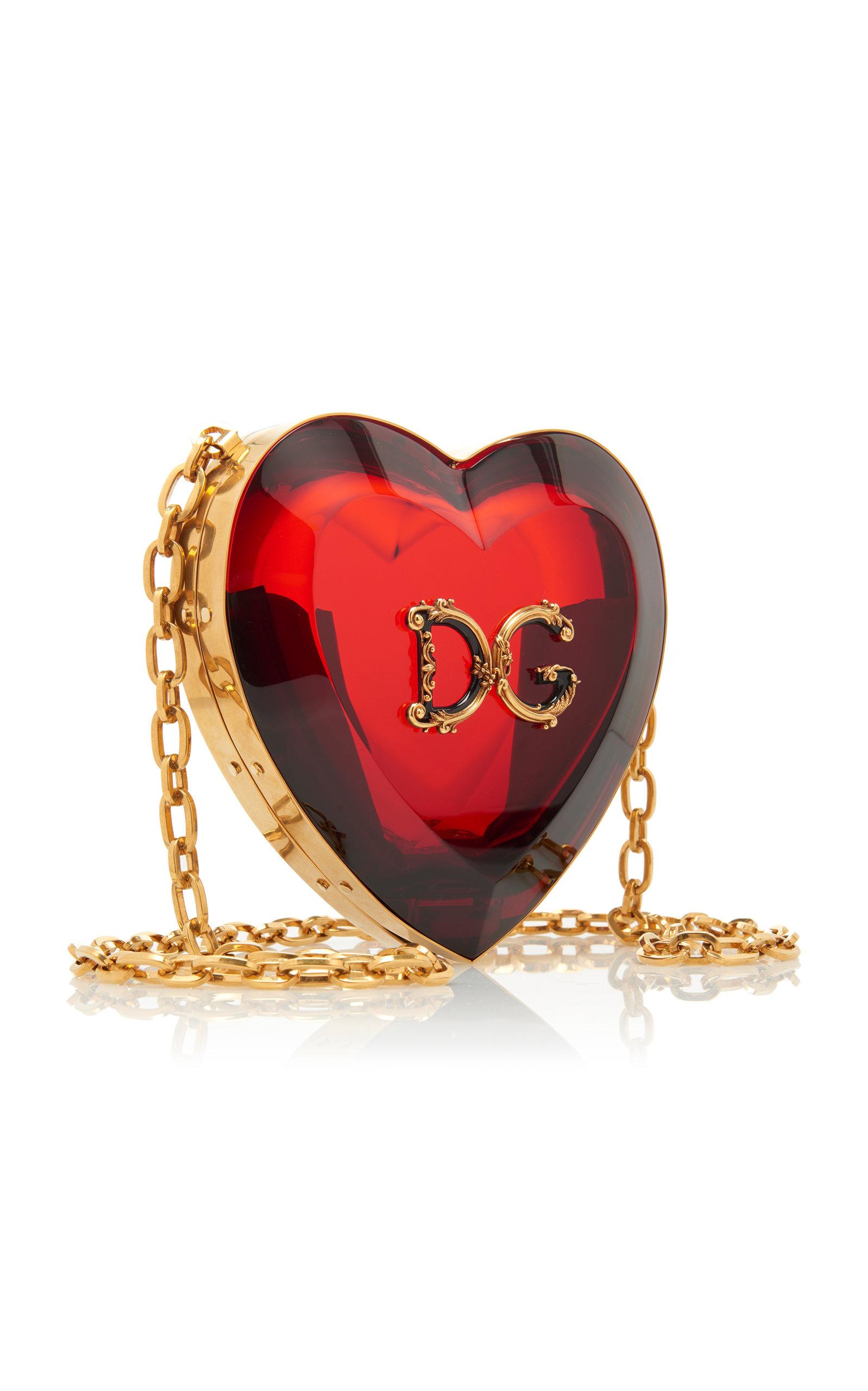 Dolce & Gabbana Heart-shaped Translucent Acrylic Mini Bag in Red | Lyst