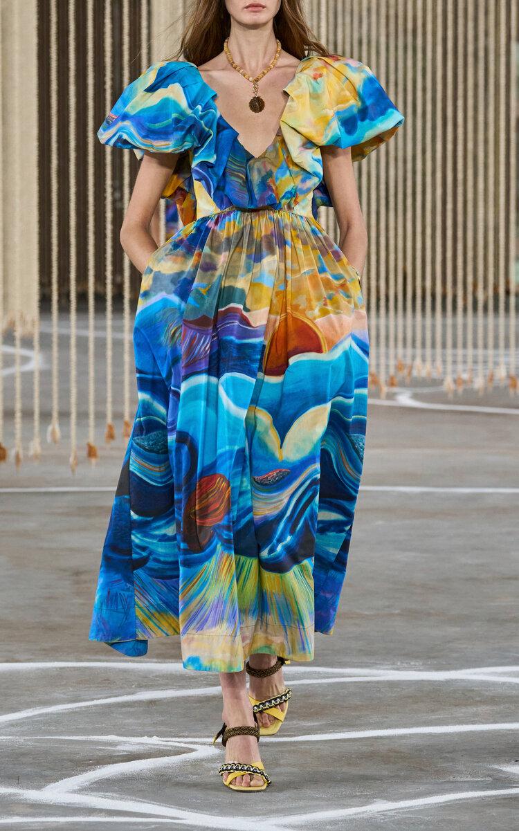 francesca blue dress Francesca Blue Toile Maxi Dress – Confetti Boutique main image 1