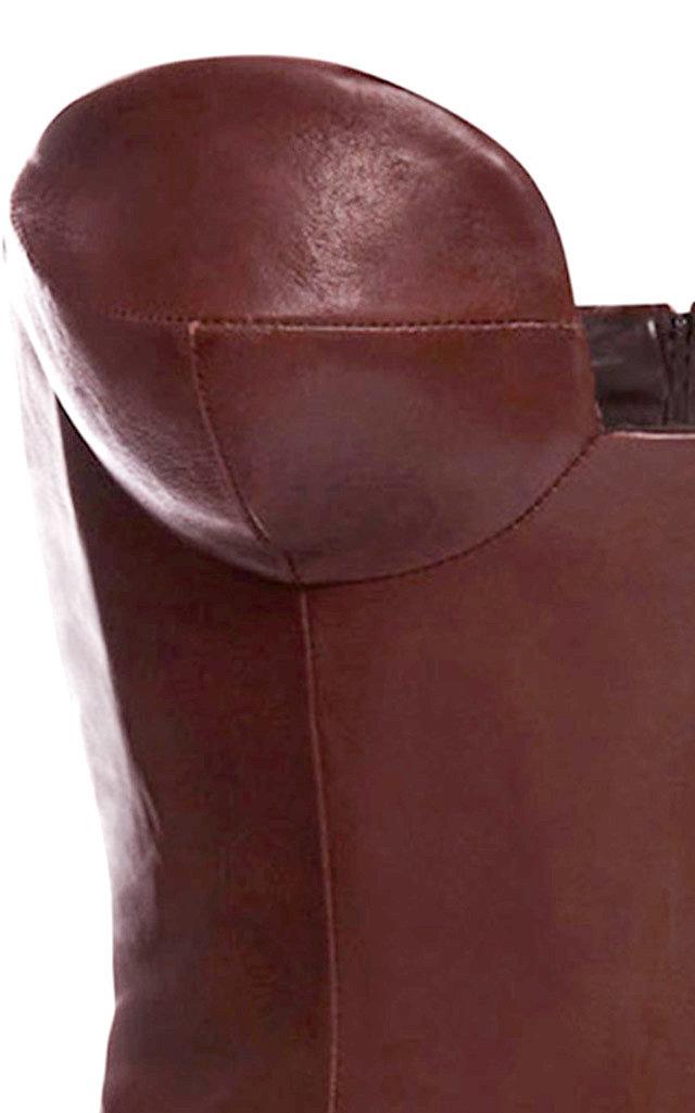 Magda Butrym Leather Midi Dress in Brown | Lyst Magda Butrym Leather Midi Dress in Brown | Lyst