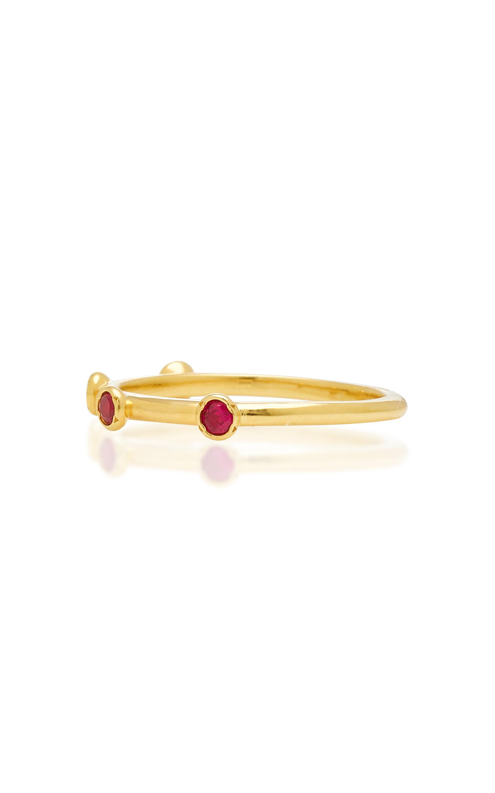 0.08 Ct Round Cut Red Ruby With 14K White Gold Over Snake Midi Anniversary Ring