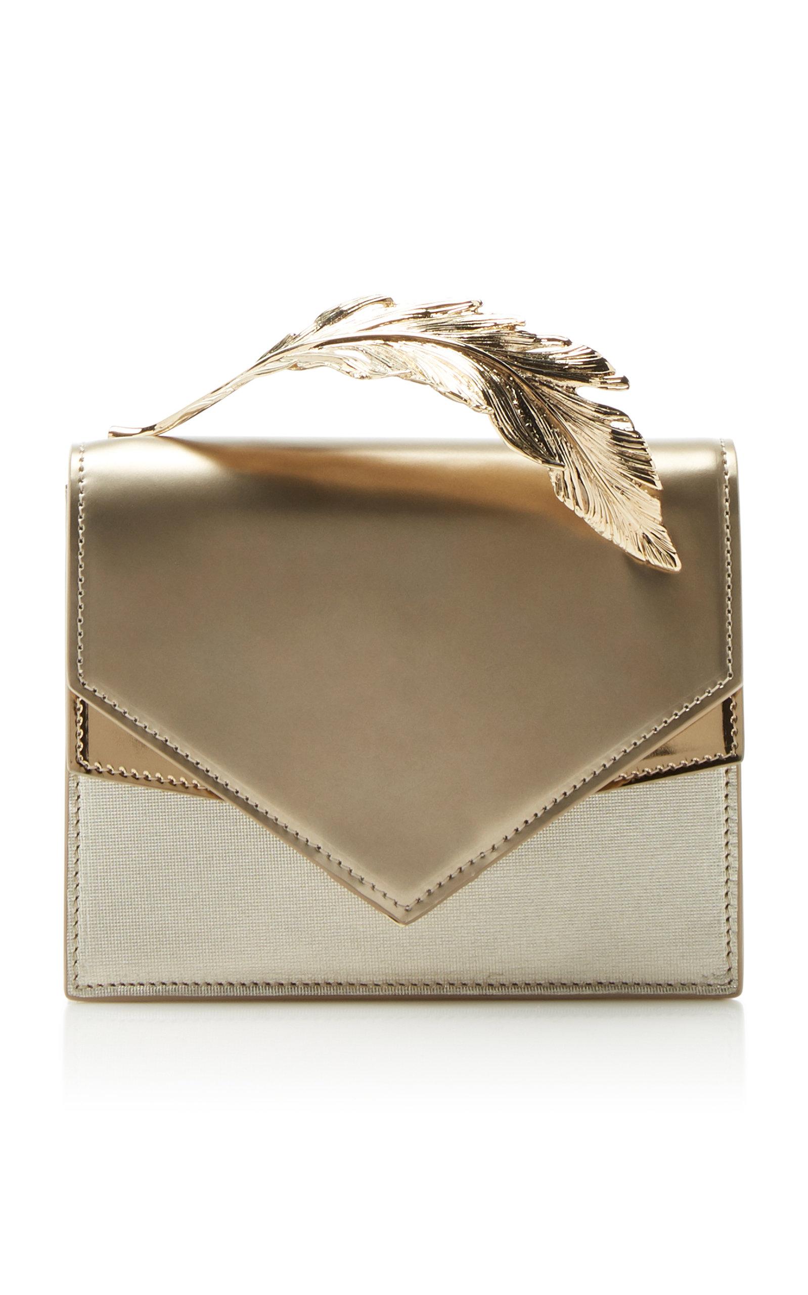 monogram large bill pouch in grain de poudre embossed leather