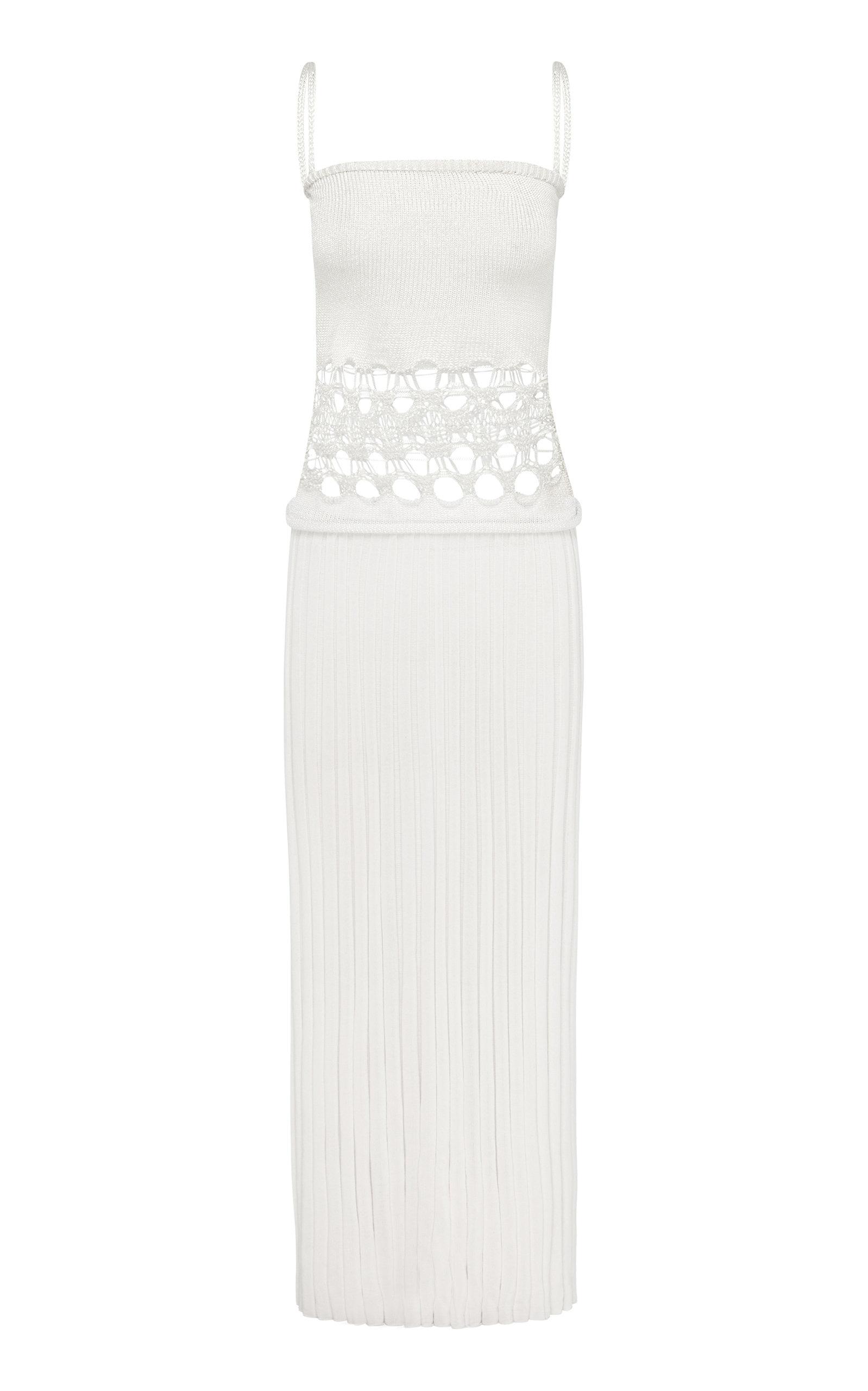 Christopher Esber Crochet-detailed Knit Maxi Dress in White | Lyst