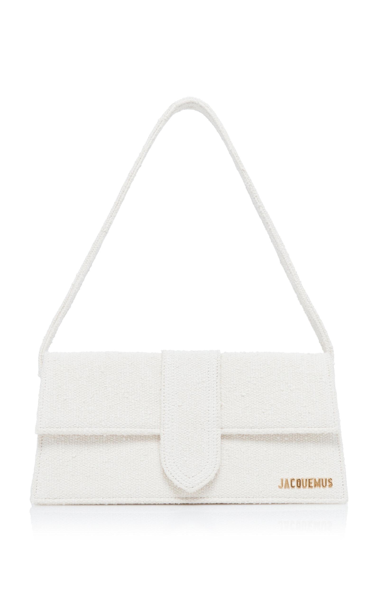 Jacquemus Le Bambino Long Cotton-boucle Shoulder Bag in White | Lyst
