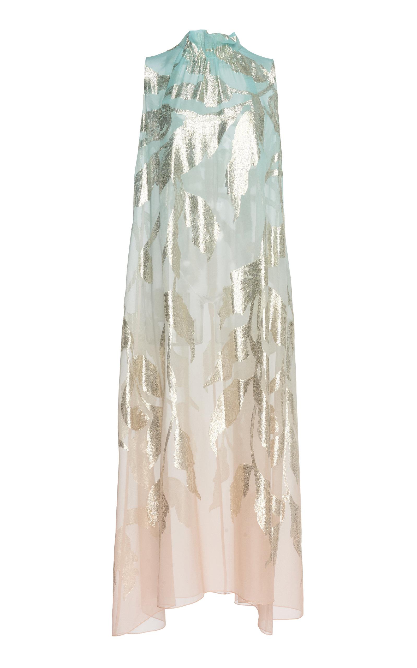 coast rosie gold leaf jacquard dress