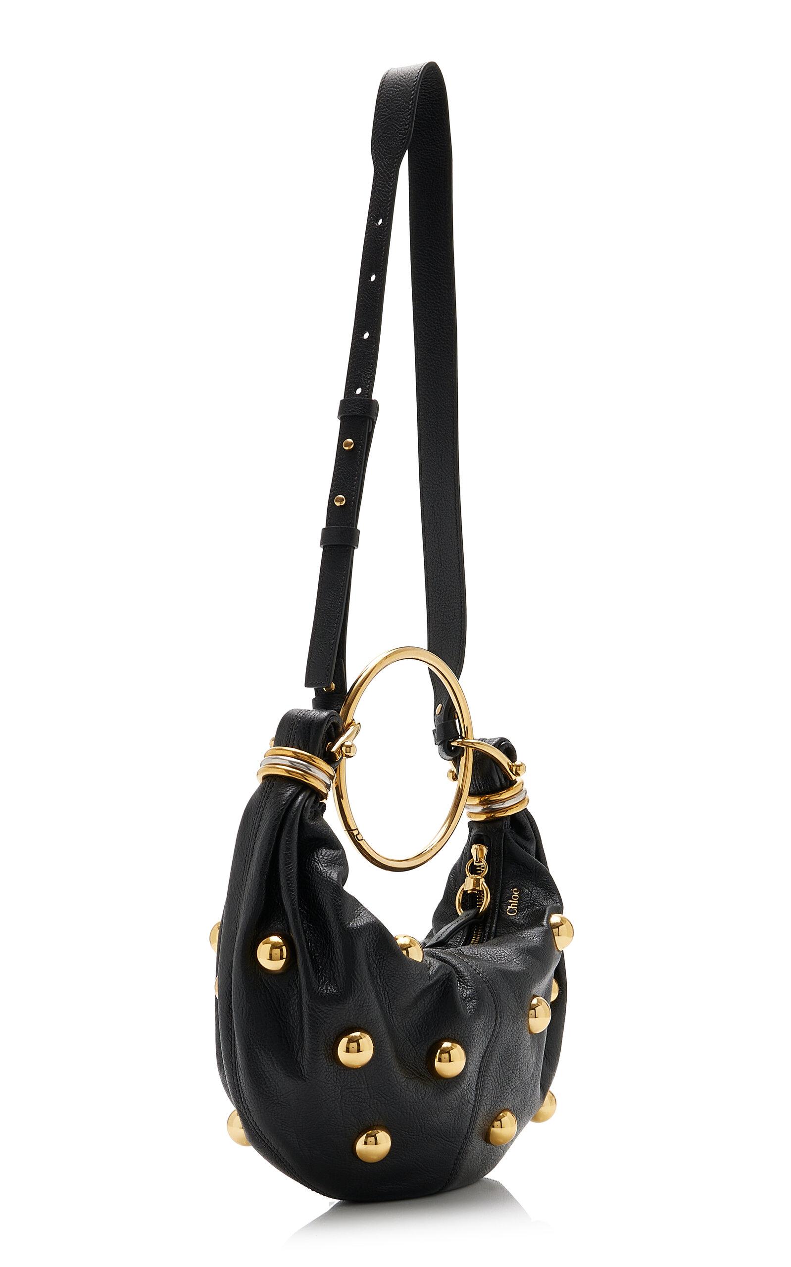 関税&送料込】Chloe Black Leather Bracelet Handbag