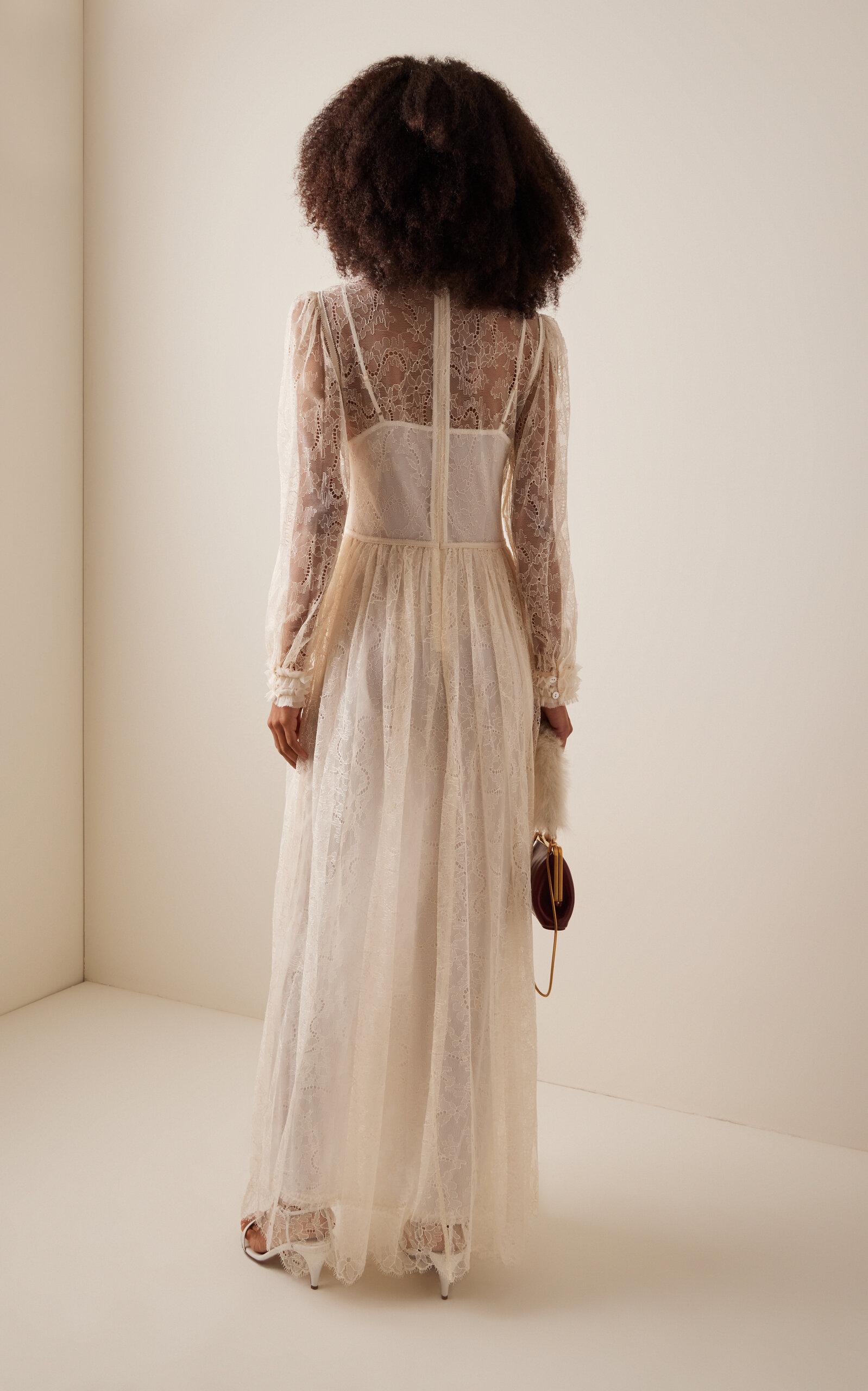 naked wardrobe lace dress Stretch Lace Turtleneck Maxi Dress