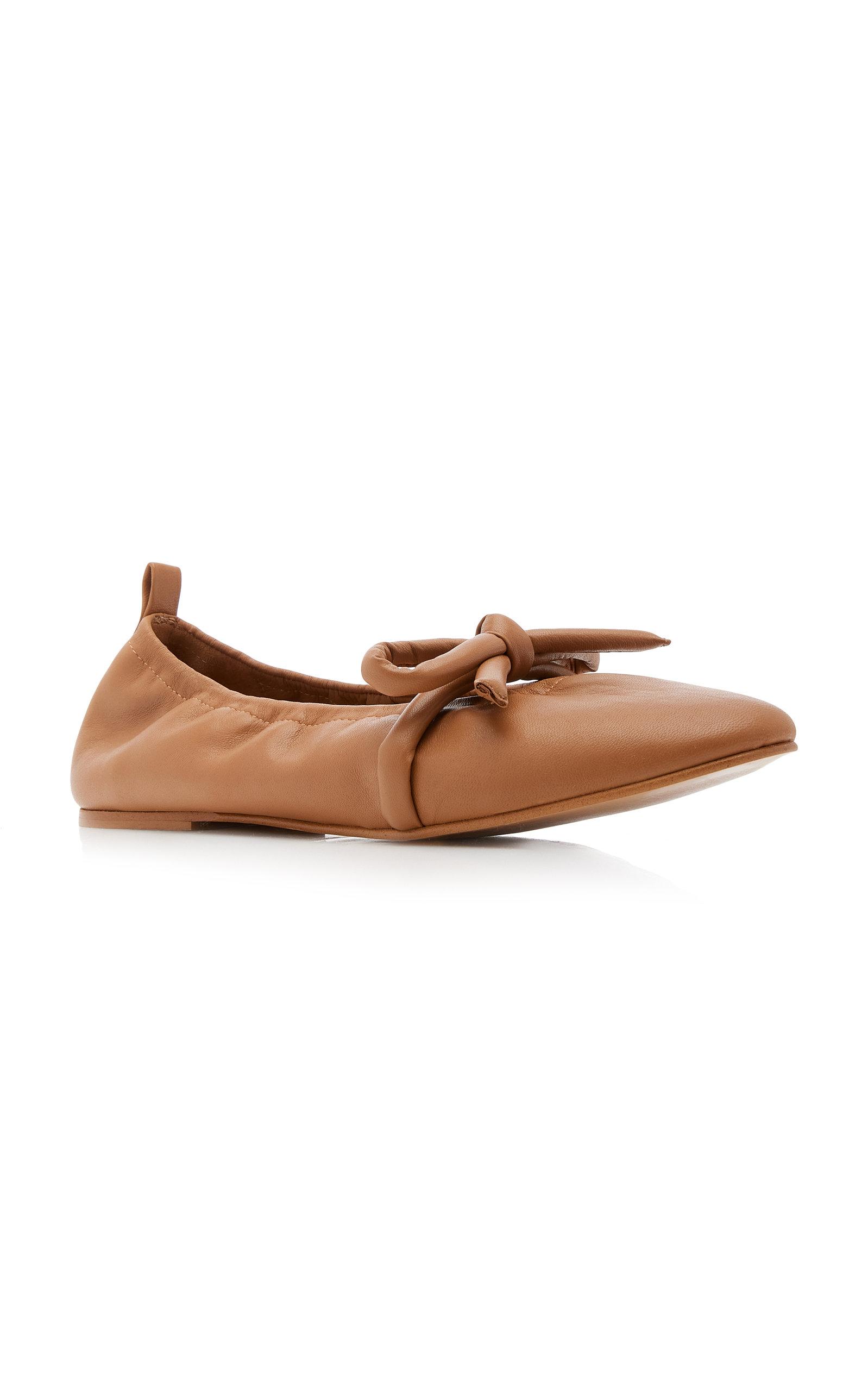 flattered polly leather ballet flats