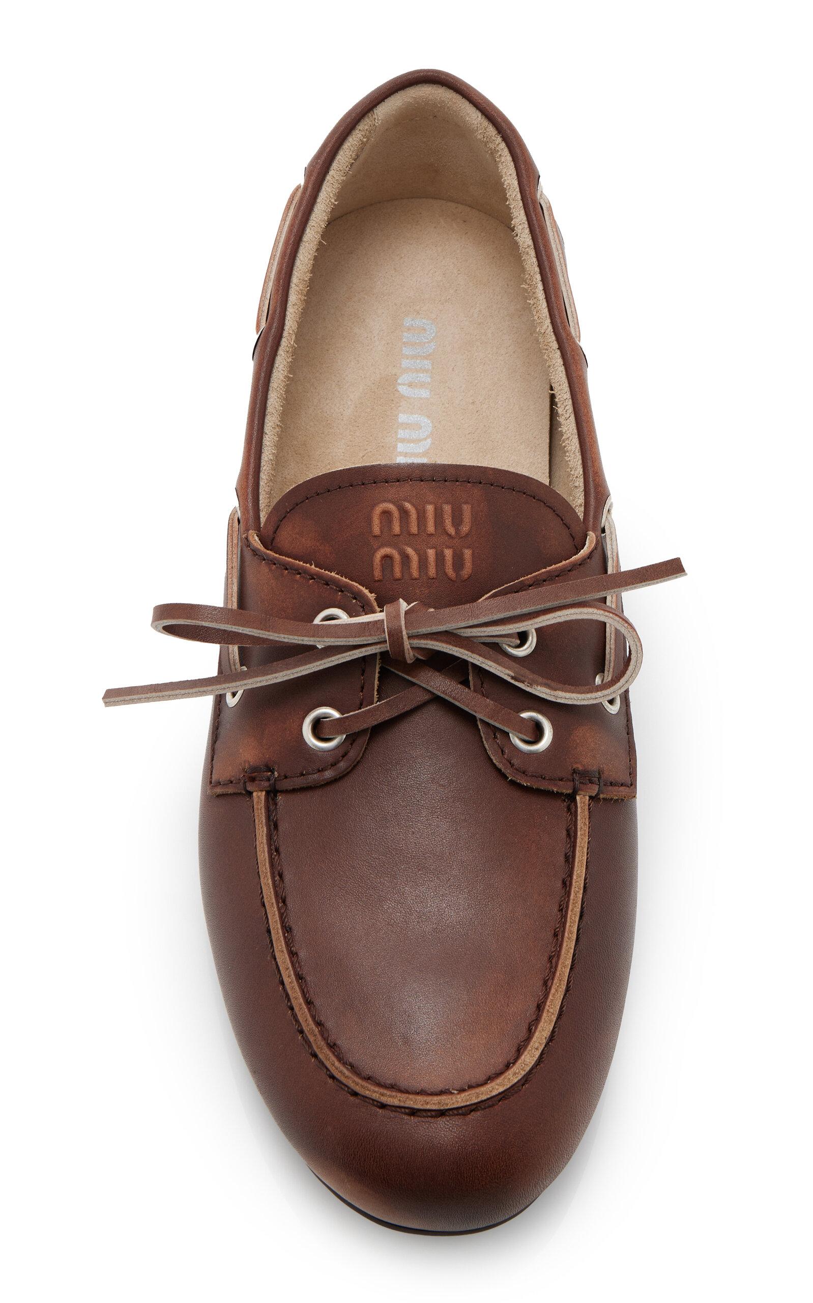 Boat Shoes Miu Miu Brogues Miu Miu X Church's Leather Shanghai