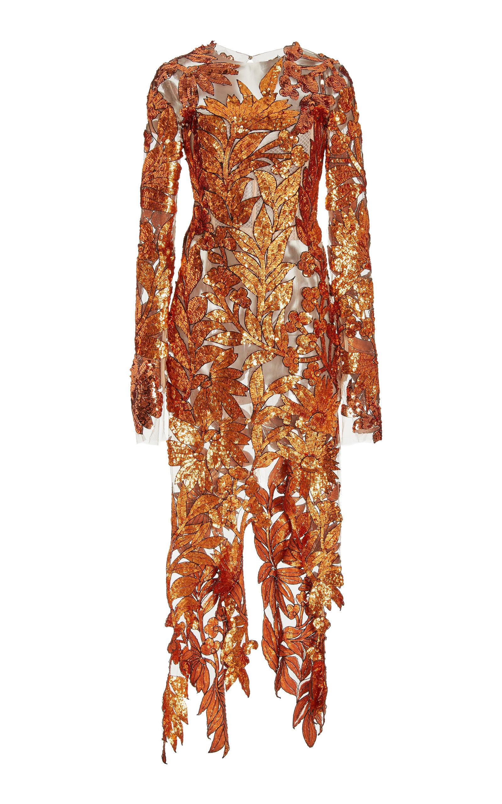 Oscar de la renta orange flower new arrivals