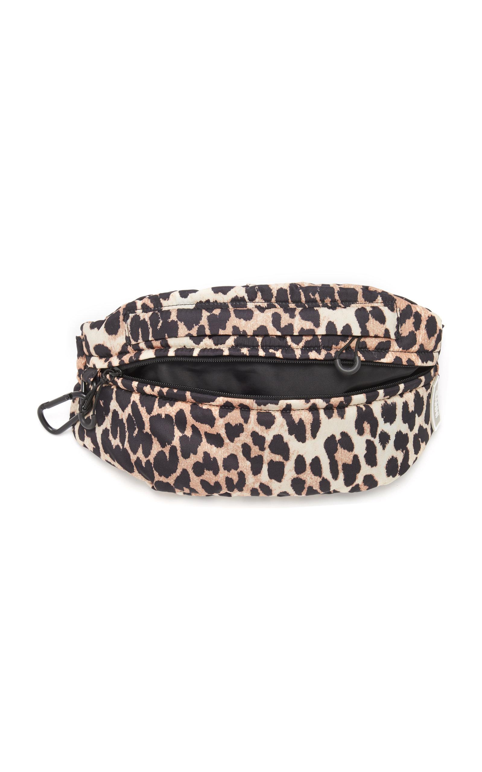 ganni leopard fanny pack