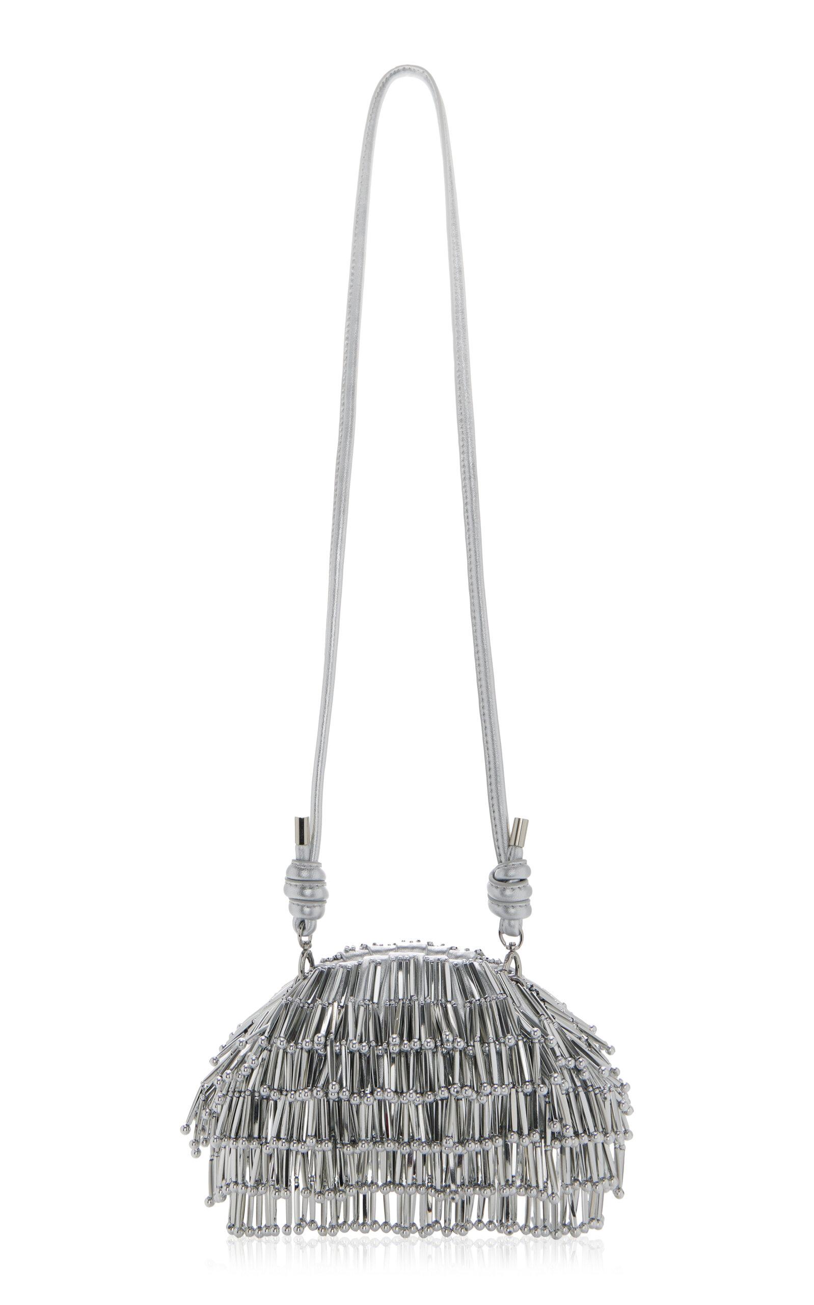 Cult Gaia Jaala Nano Beaded Leather Clutch in Metallic Lyst UK