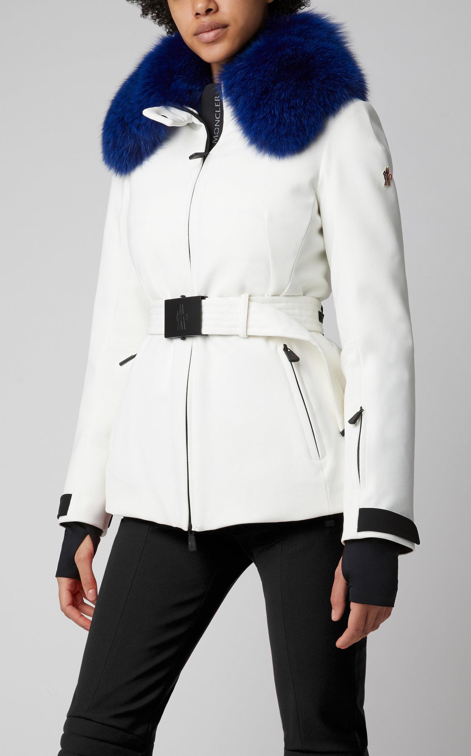3 MONCLER GRENOBLE Ecrins Fur-trimmed Belted Shell Ski Jacket in White |  Lyst Canada