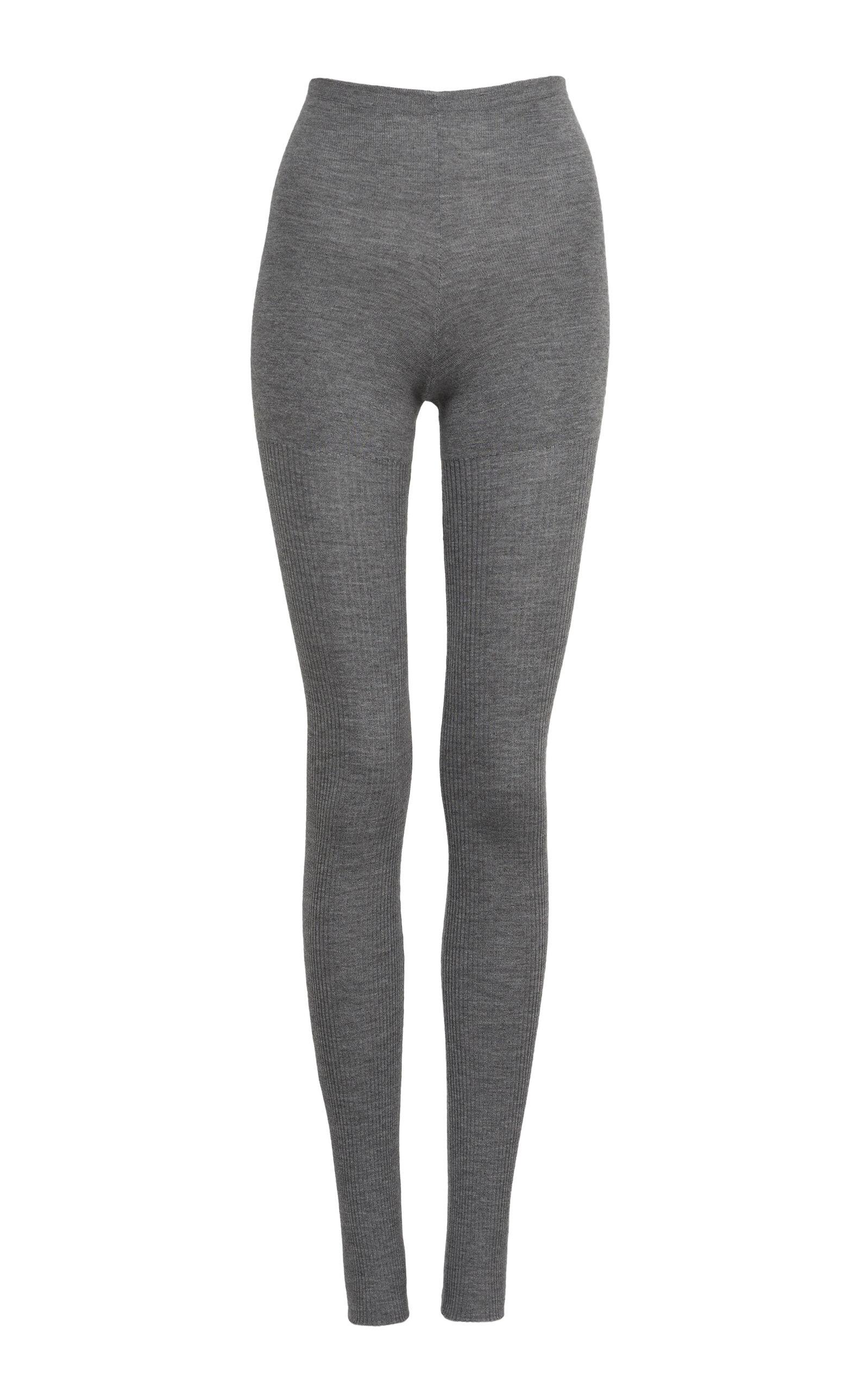 grey silk leggings