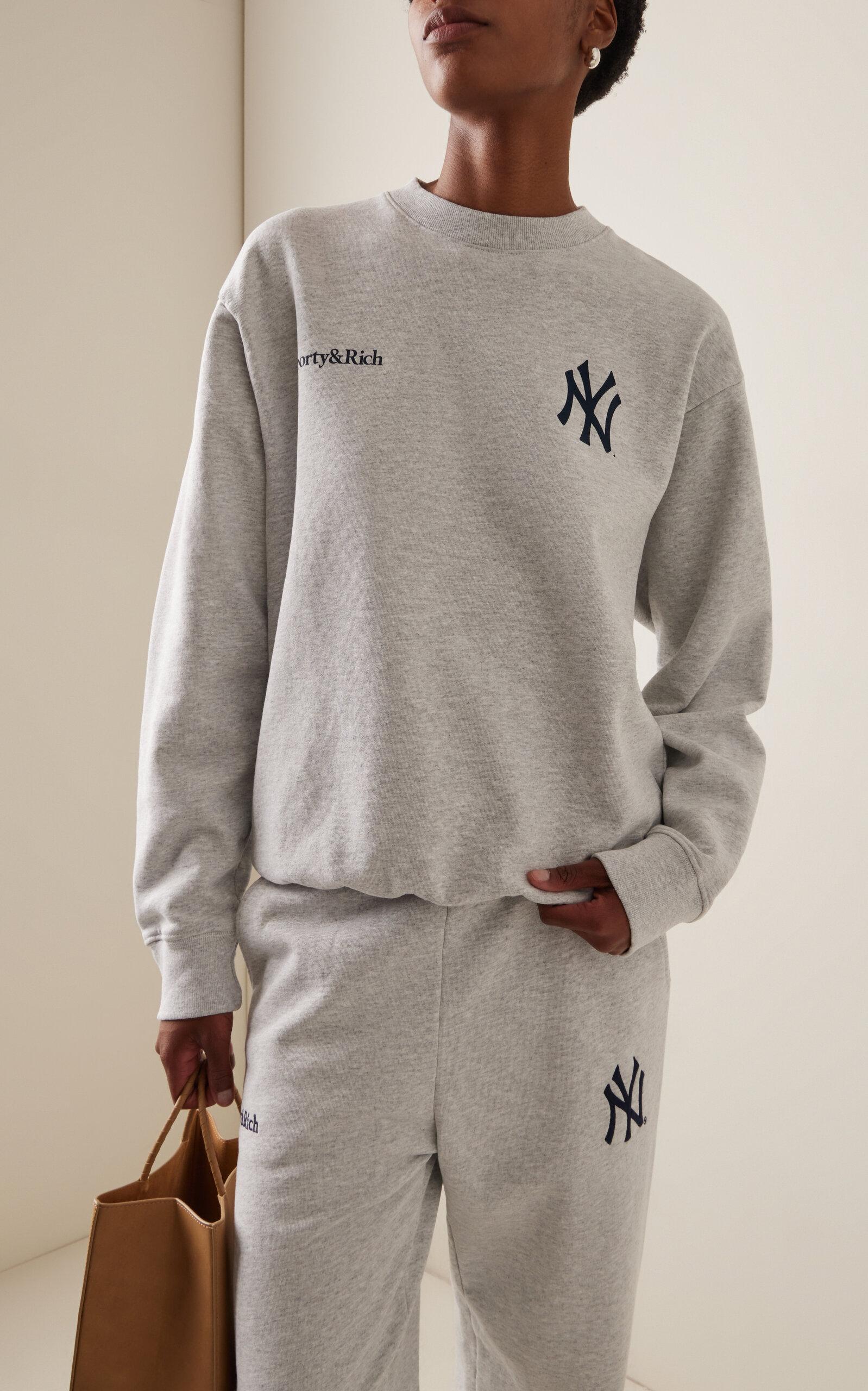Sporty & Rich X Yankees Cotton Sweatshirt in White | Lyst