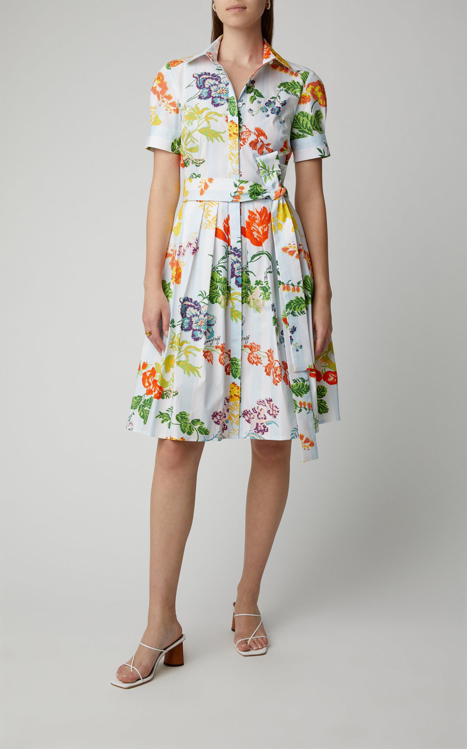 midi shirt dress floral