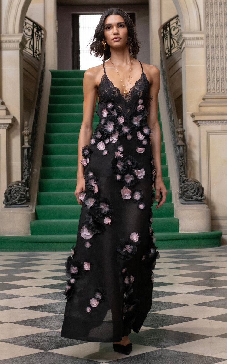 Zimmermann Matchmaker Daisy Linen-Silk Maxi Dress in Black | Lyst Zimmermann Matchmaker Daisy Linen-Silk Maxi Dress in Black | Lyst