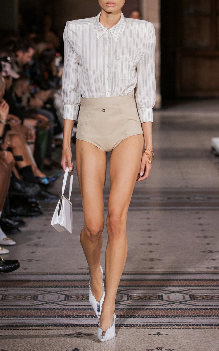 Coperni Spike Heel Zip Leather Pumps in White | Lyst