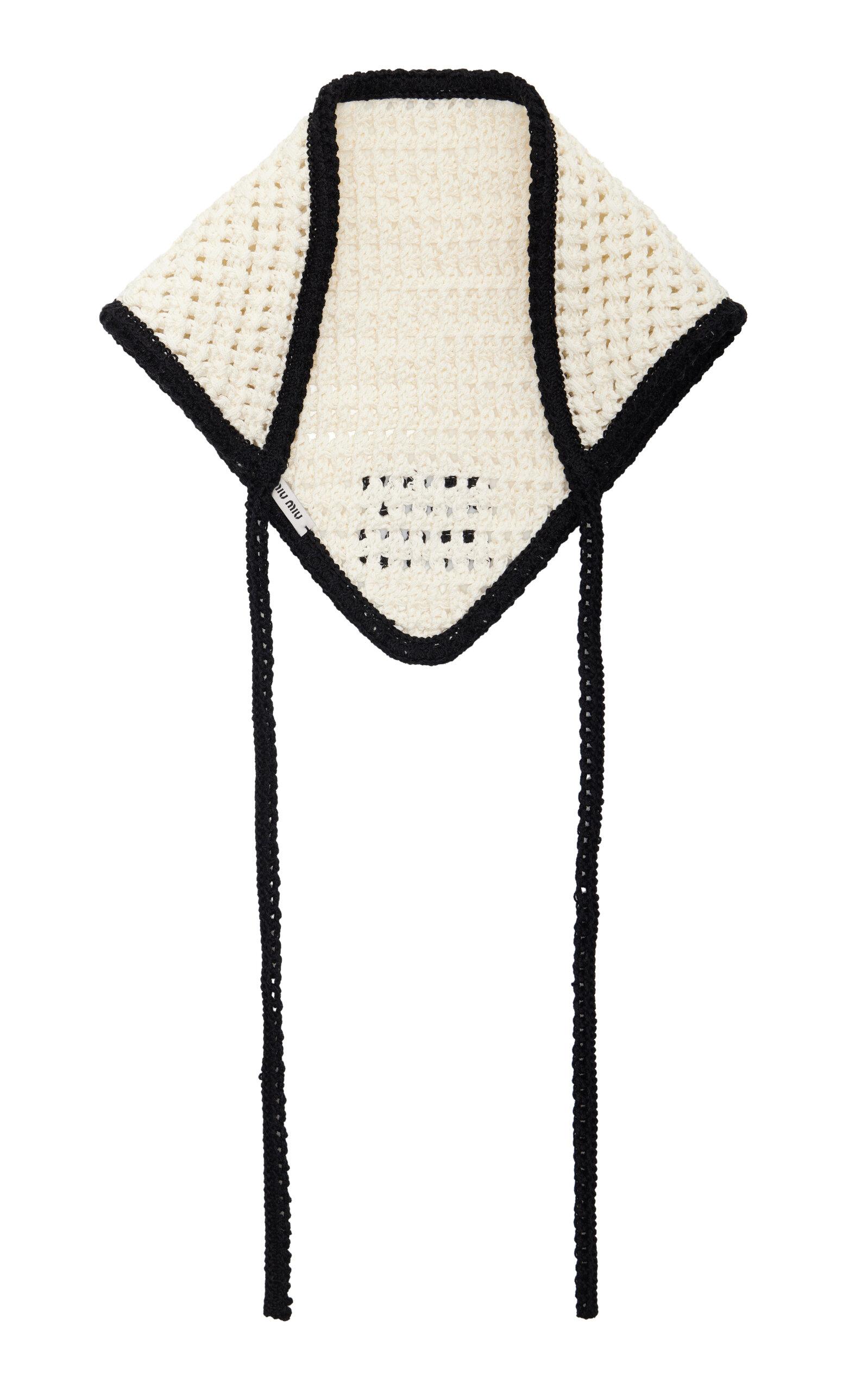 Miu Miu Crocheted-cotton Head Scarf in White | Lyst Miu Miu Crocheted-cotton Head Scarf in White | Lyst