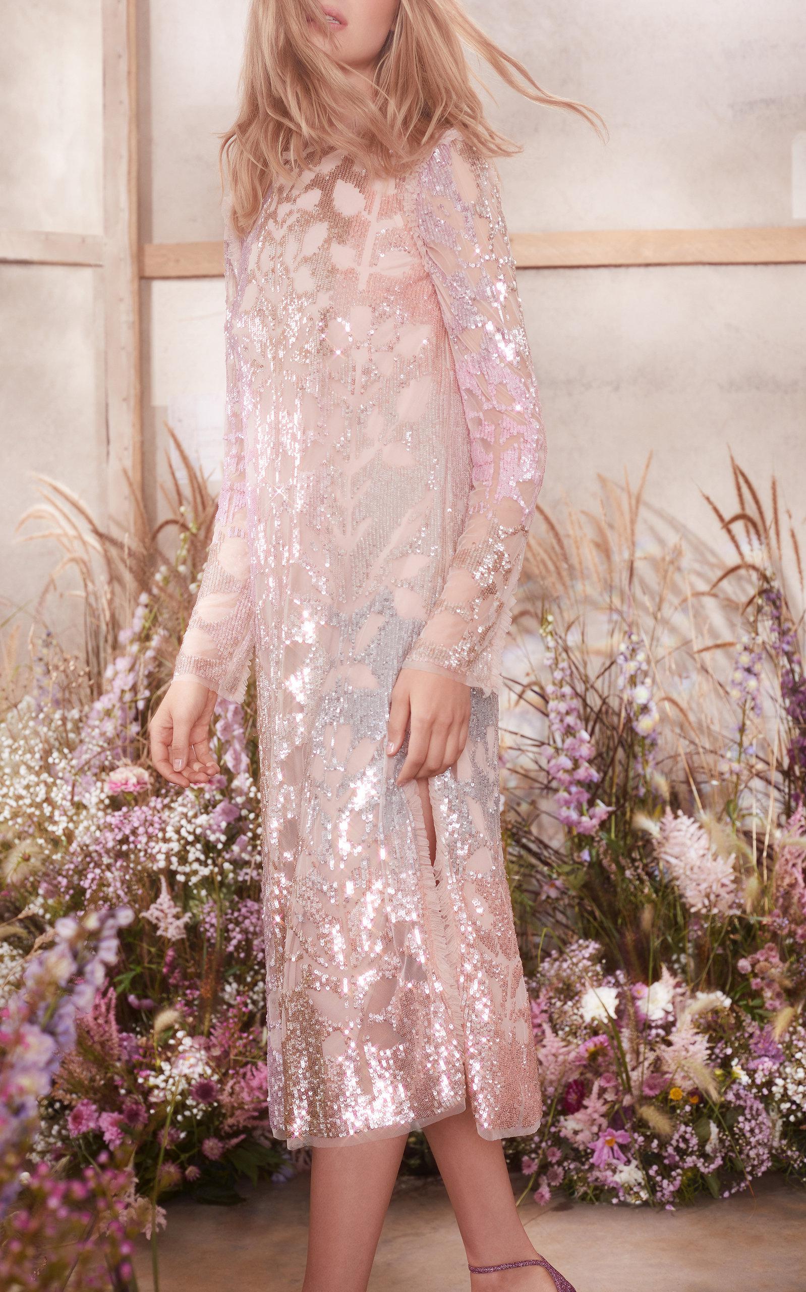 needle and thread tiled sequin dress