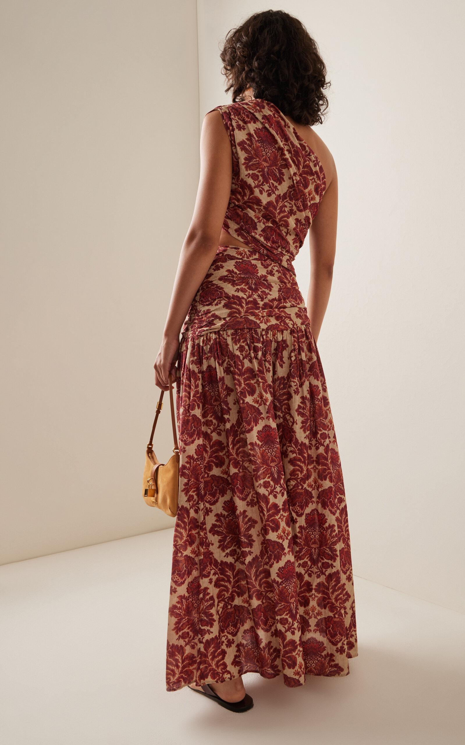 chinese dress ladies Christabel Tiered Maxi Dress - Blue Floral