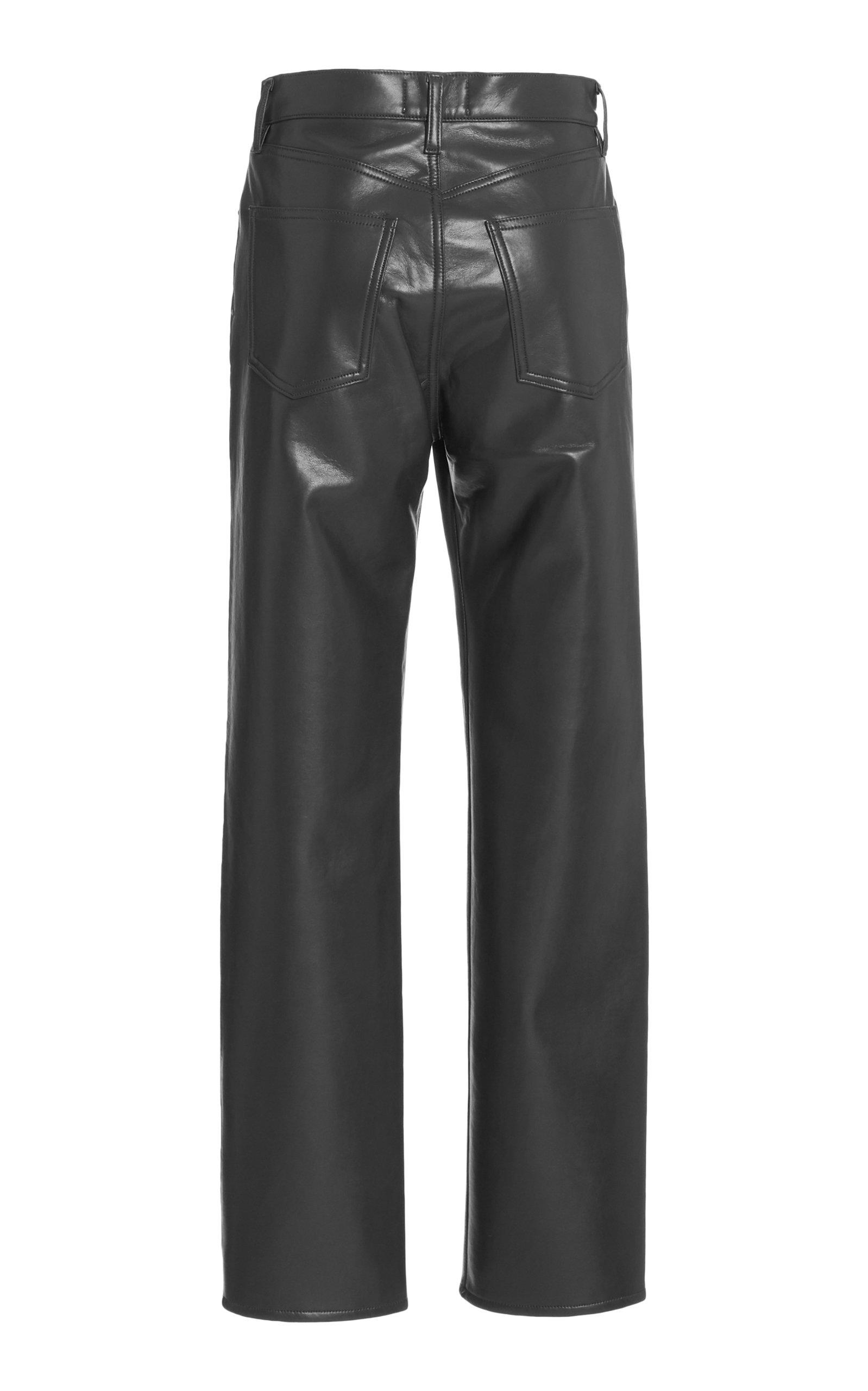 Agolde 90's High-rise Straight-leg Leather Pants in Black - Lyst