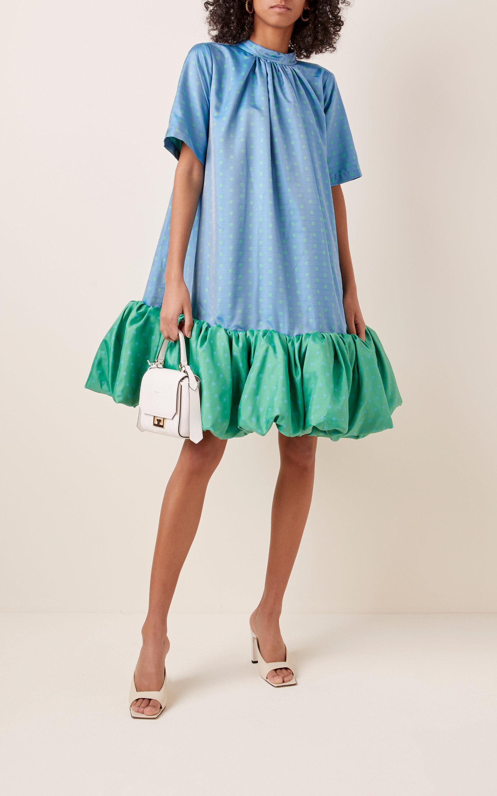 Stine Goya Wendy Taffeta Shift Dress in Blue | Lyst