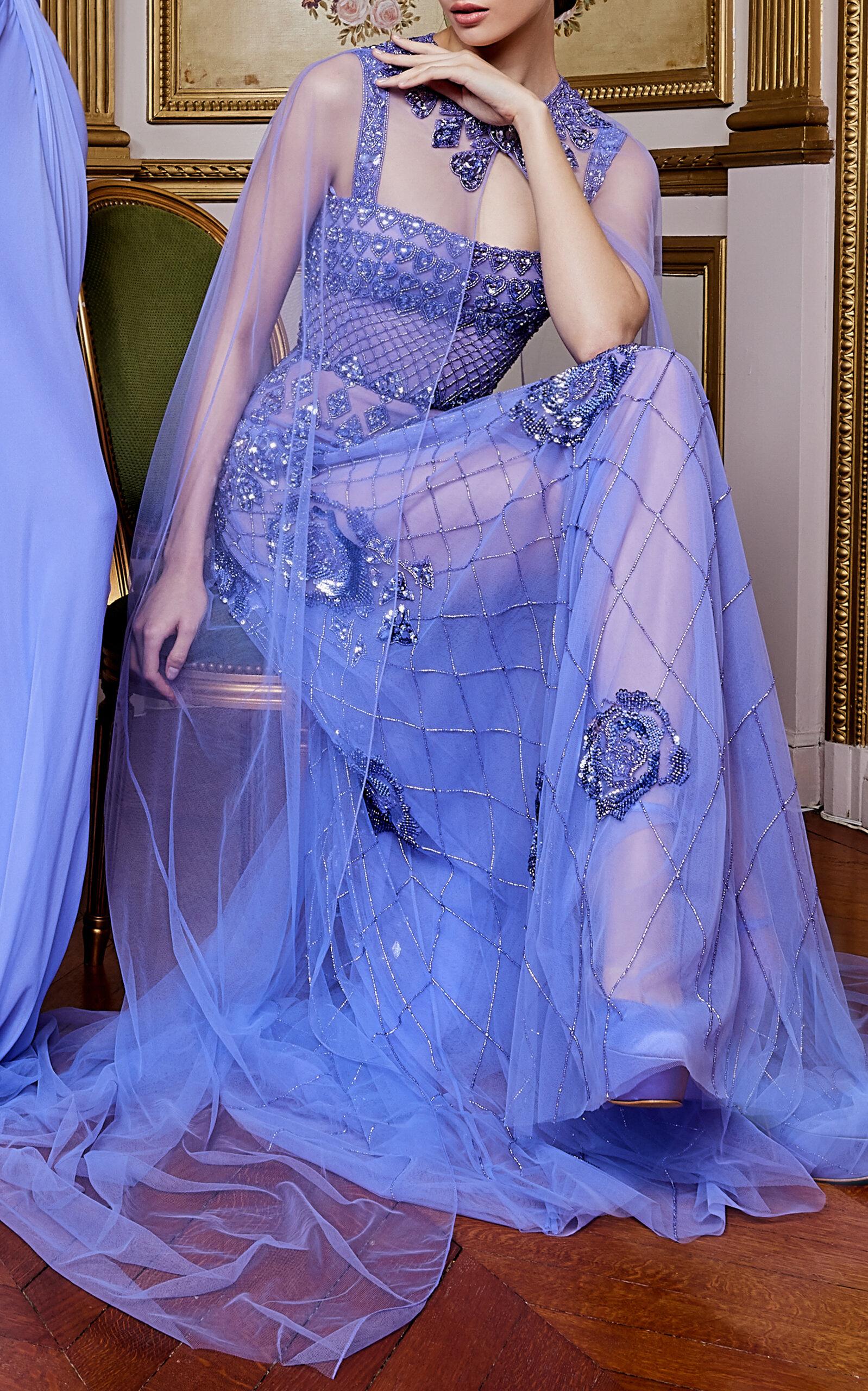 Zuhair murad purple outlet dress