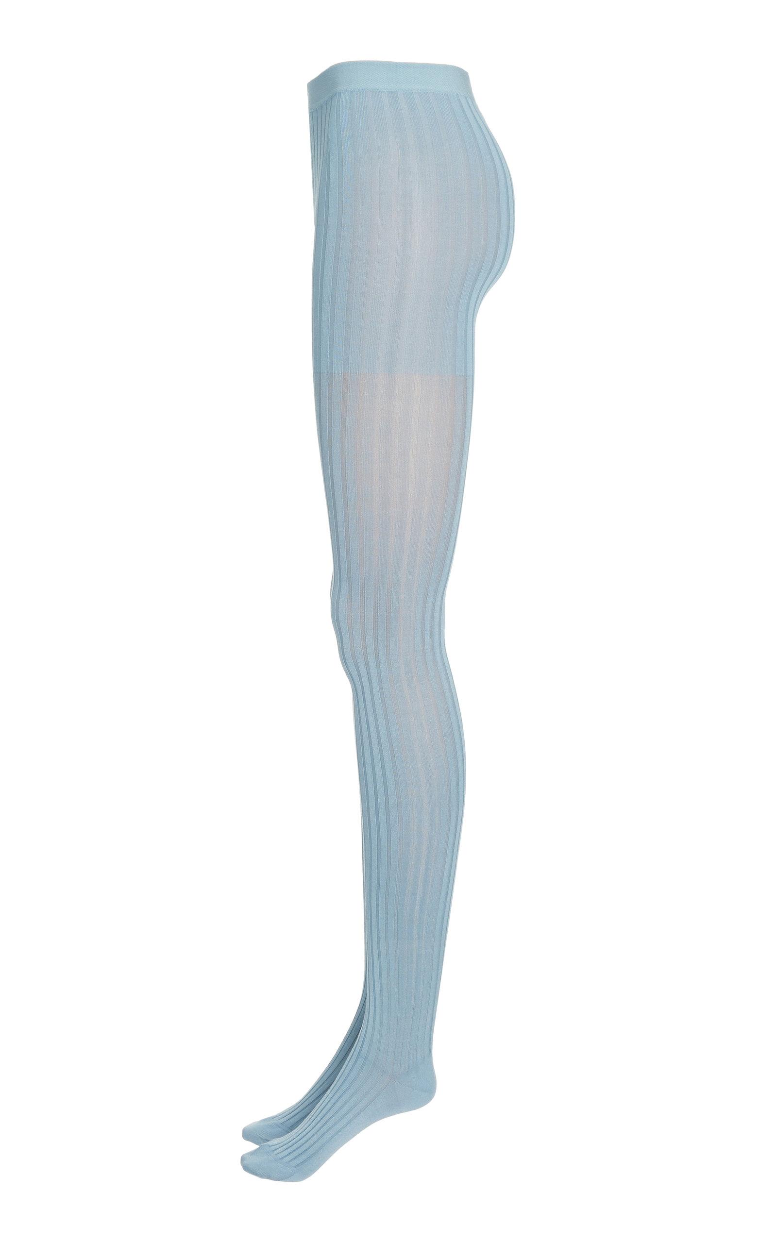 タイツ・ソックス PRADA Ribbed tights Ribbed-knit cotton-blend tights in grey - Prada | Mytheresa
