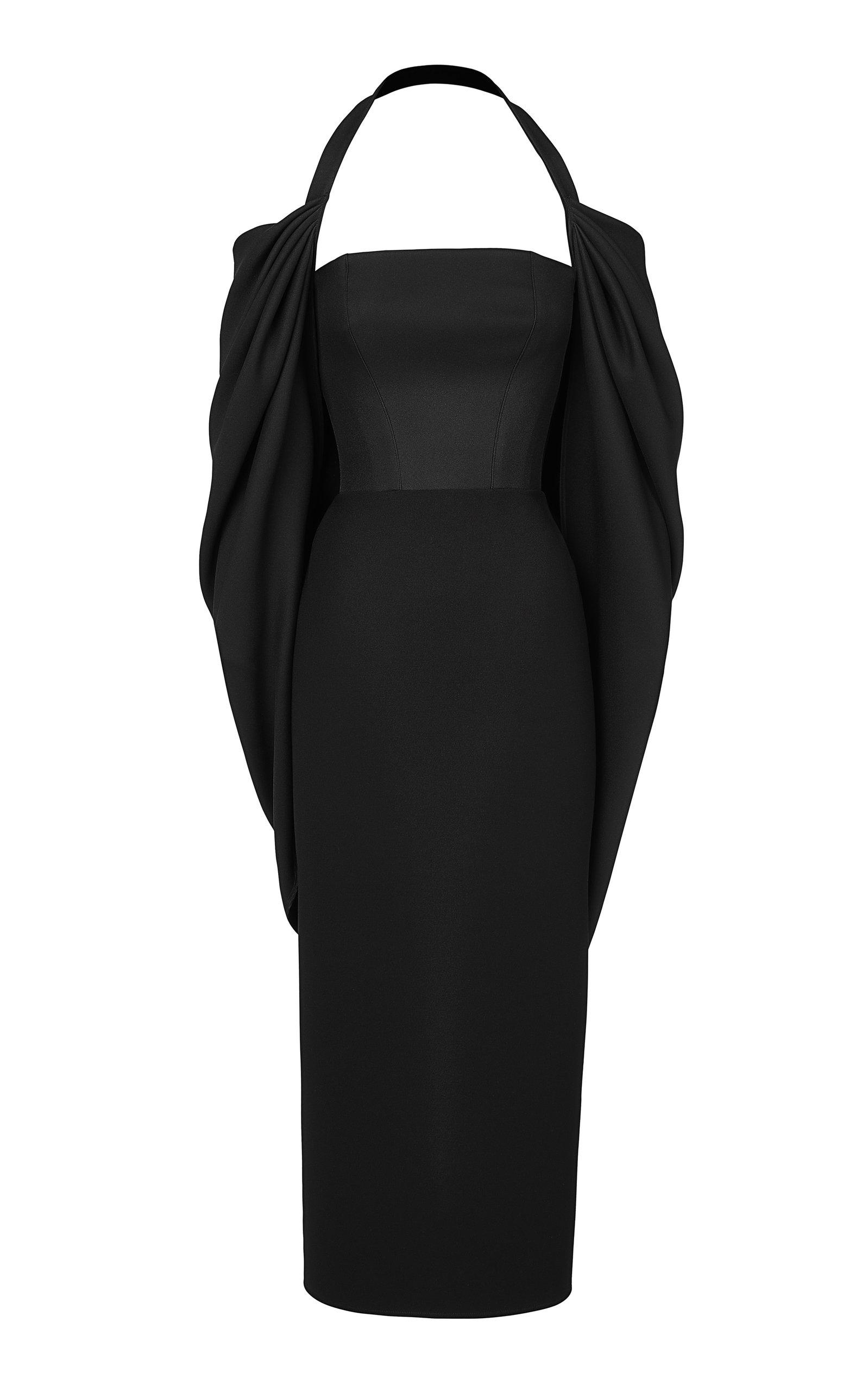 Maticevski Resonant Midi Cape Dress in Black | Lyst