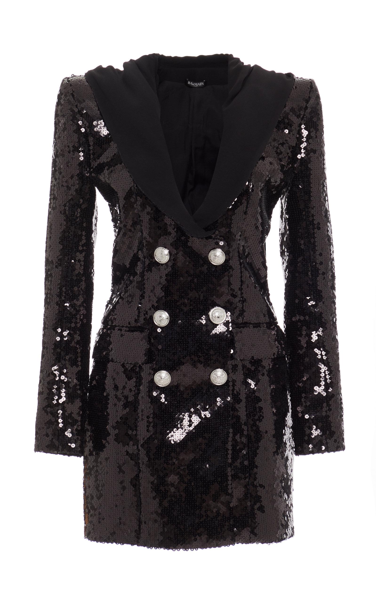 balmain sequin hoodie
