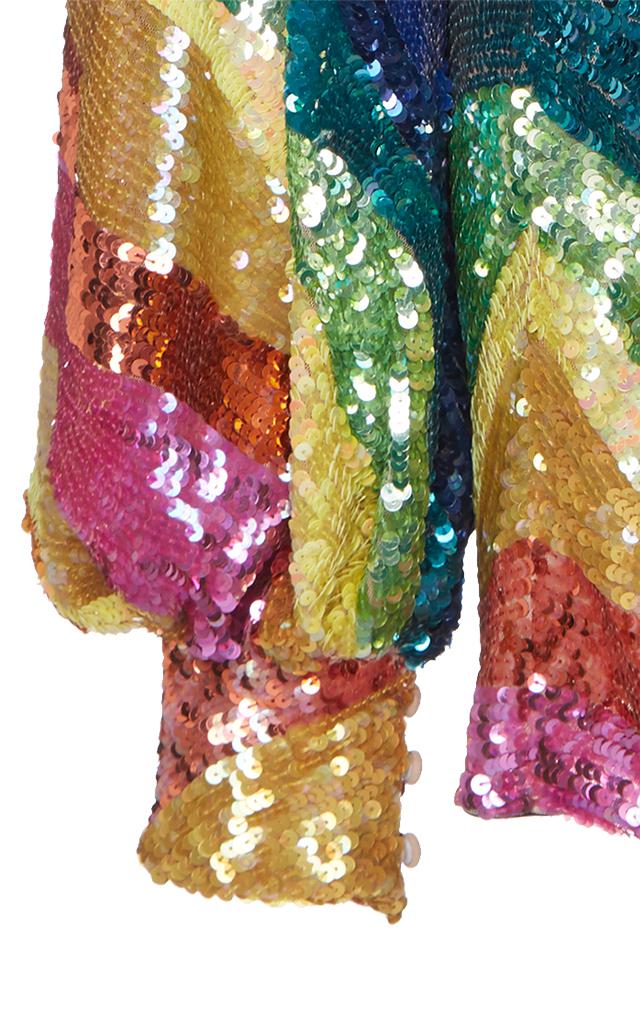 attico rainbow sequin dress