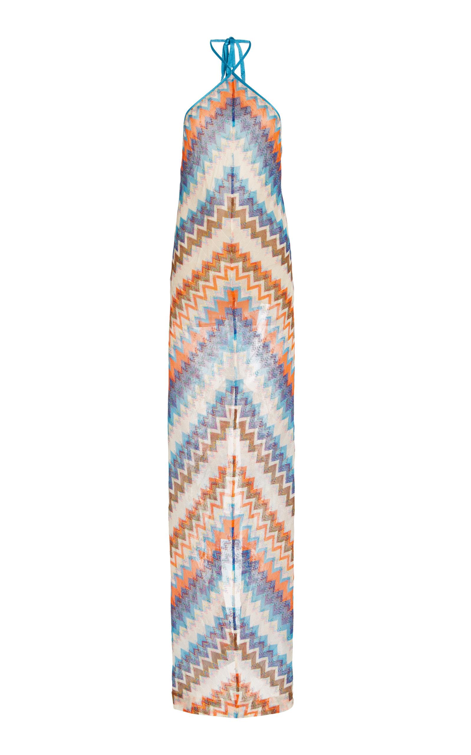 Alexis Celestine Chevron-knit Maxi Halter Dress | Lyst