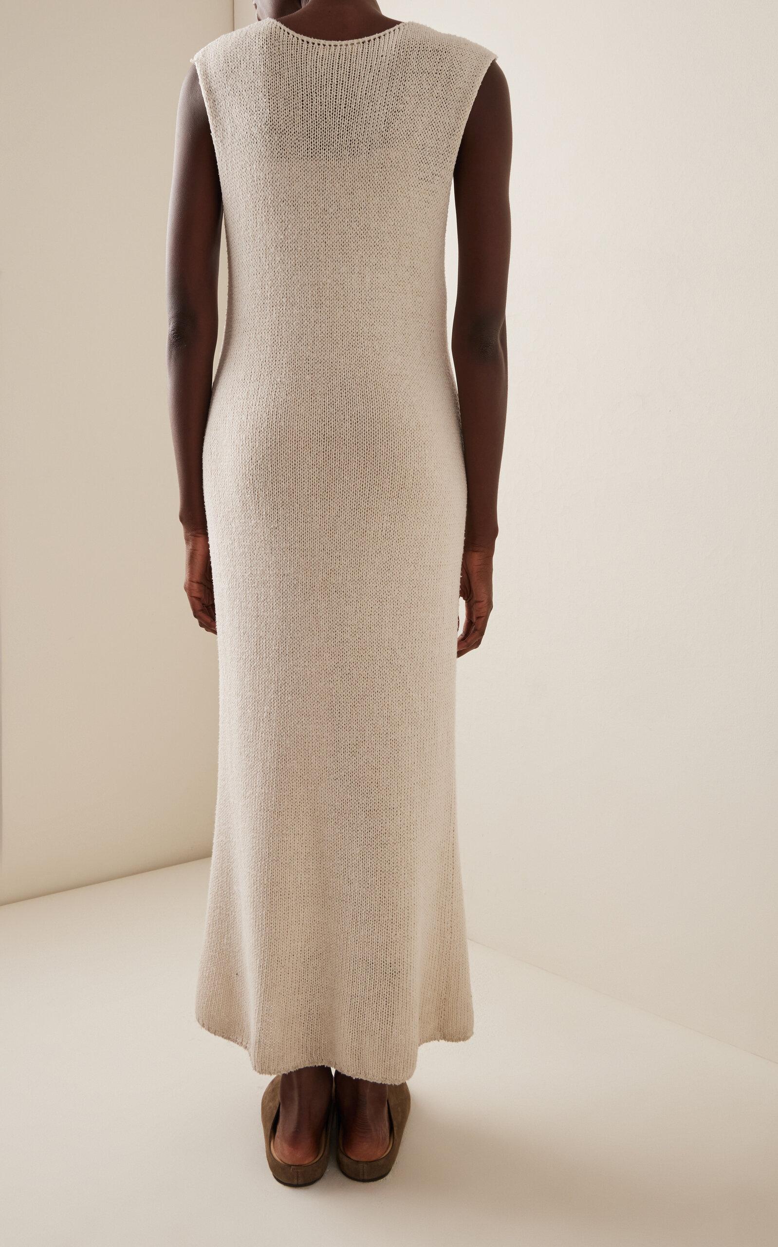 THE ROW ワンピース Folosa knitted silk maxi dress912023 Folosa knitted silk maxi dress in white - The Row | Mytheresa