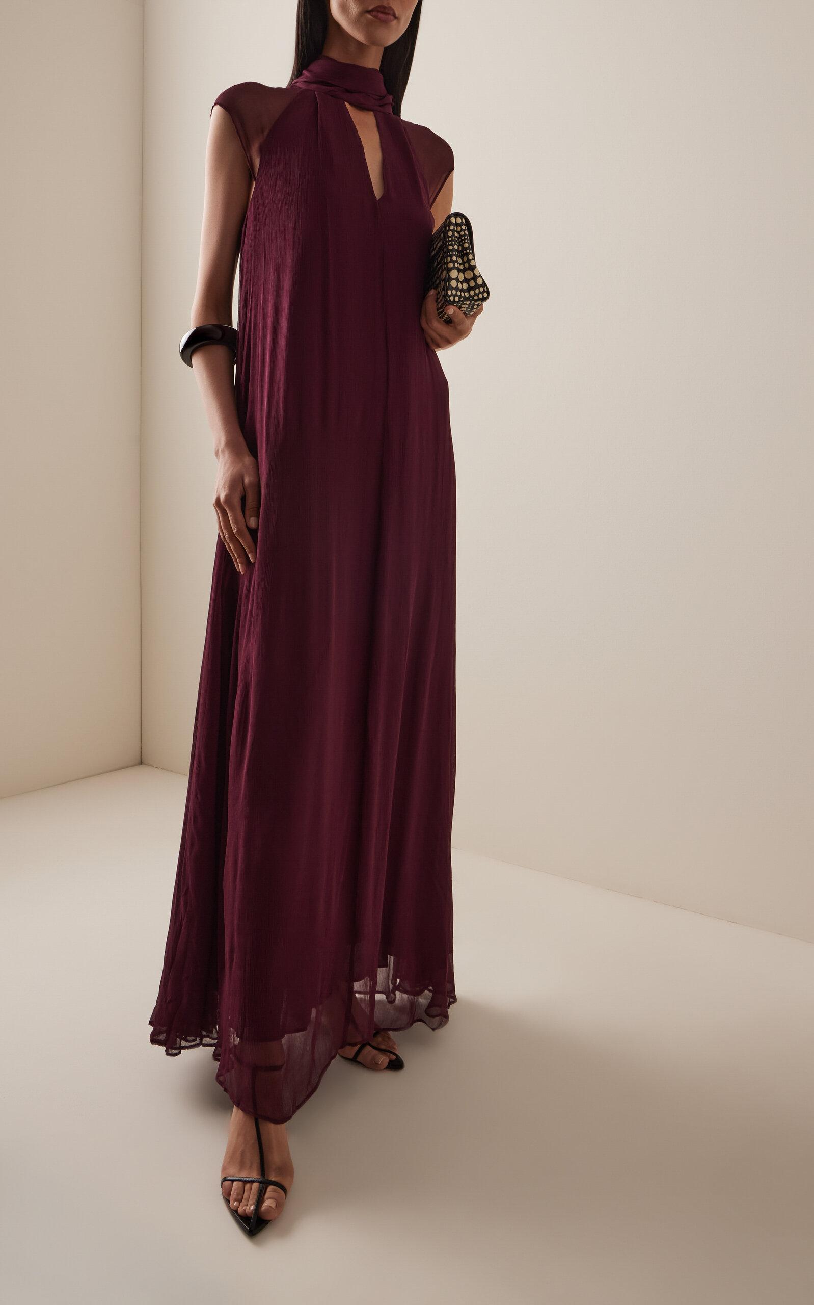 knee length dresses for ladies Staud Camilla Maxi Dress in Black – Mode Sportif main image 0