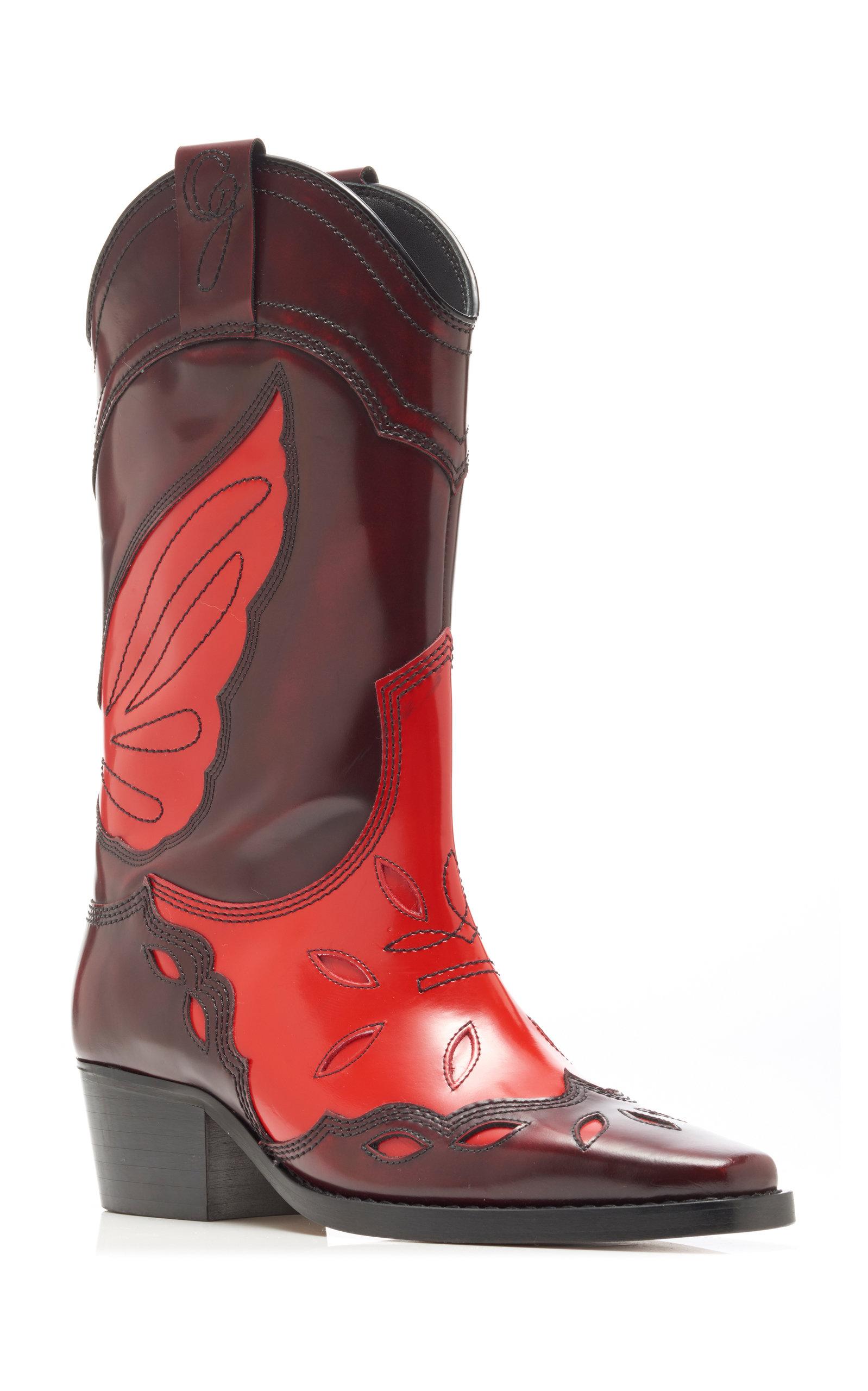 Ganni High Texas Boots in Red | Lyst Canada