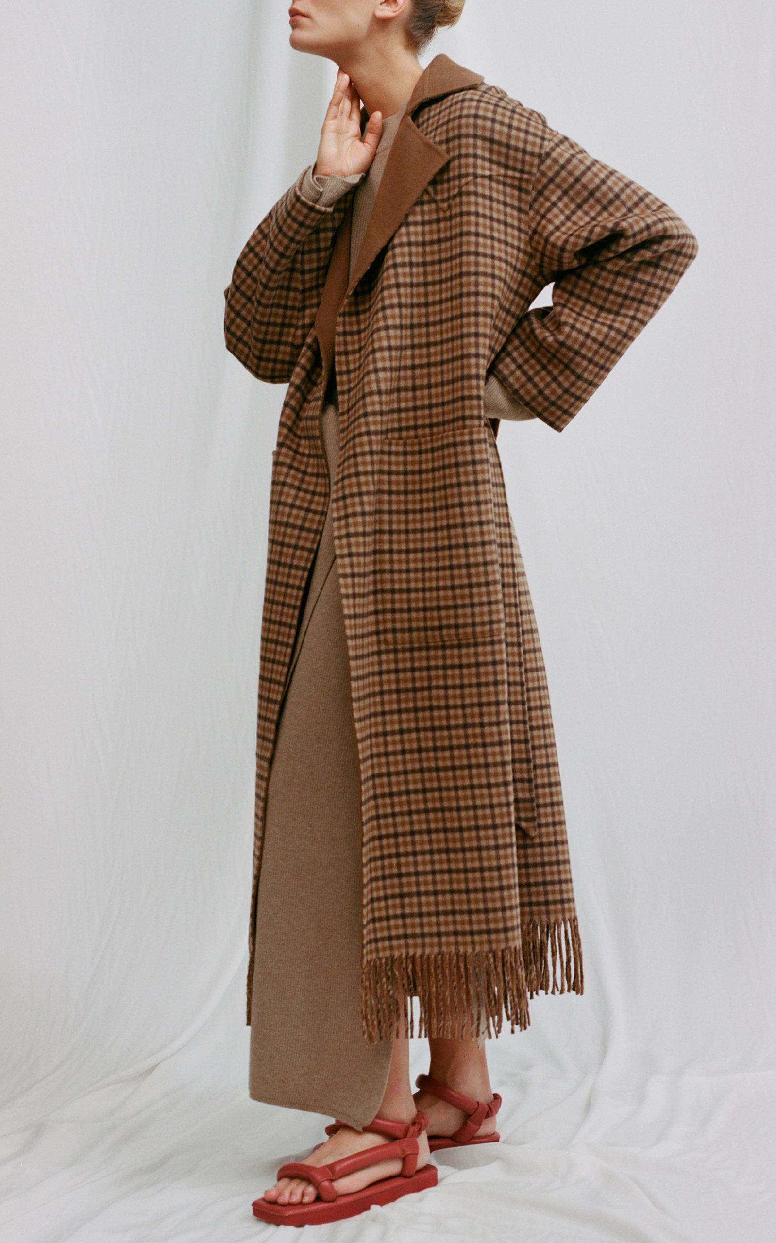 Nanushka check coat Clearance